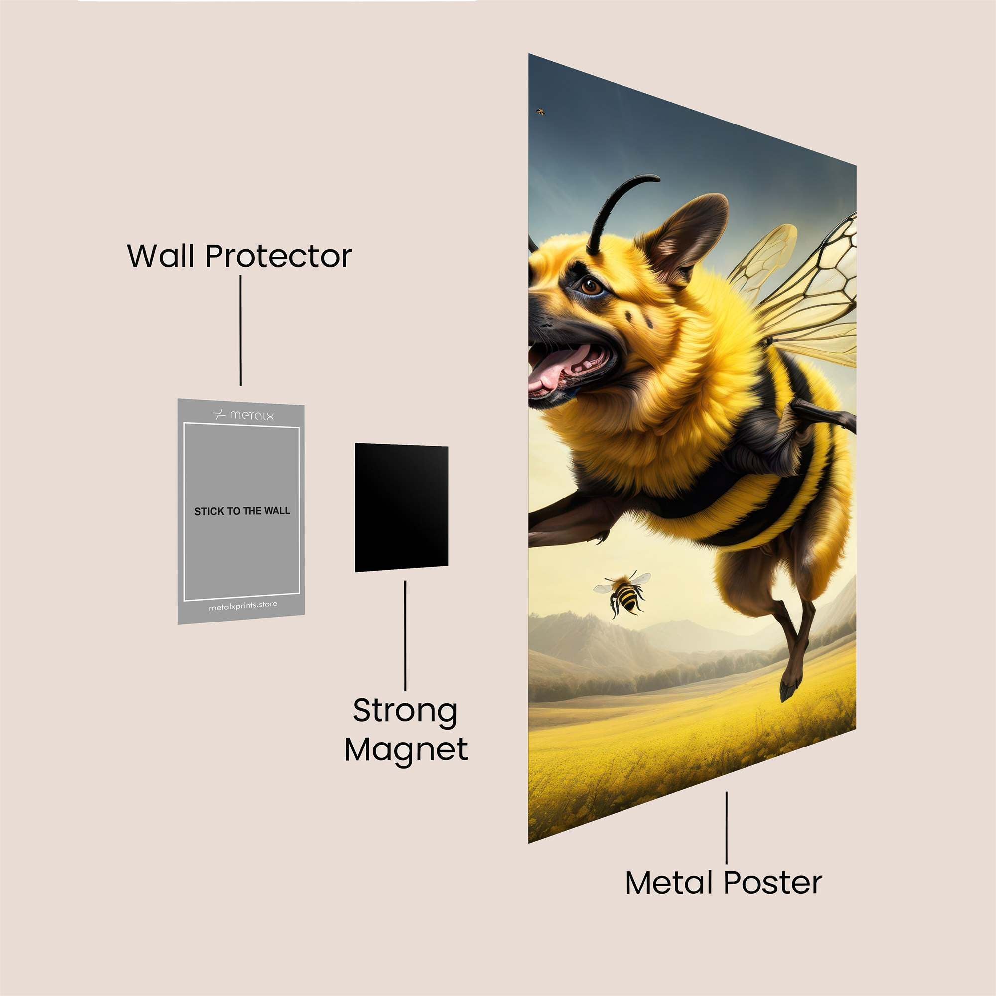 BeeDog Whimsy Safe Wall Magnetic / M