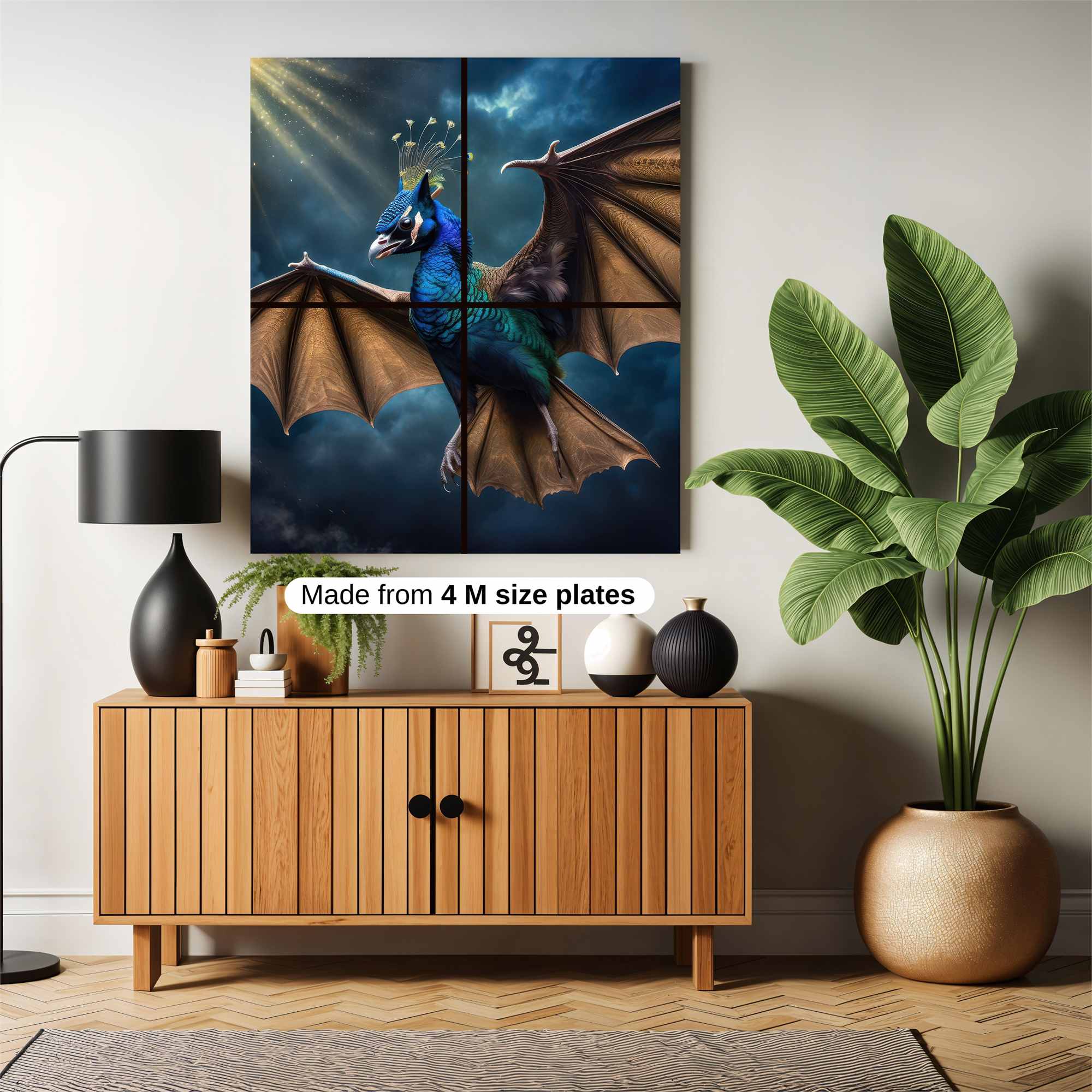 Peacock Phoenix Safe Wall Magnetic / M