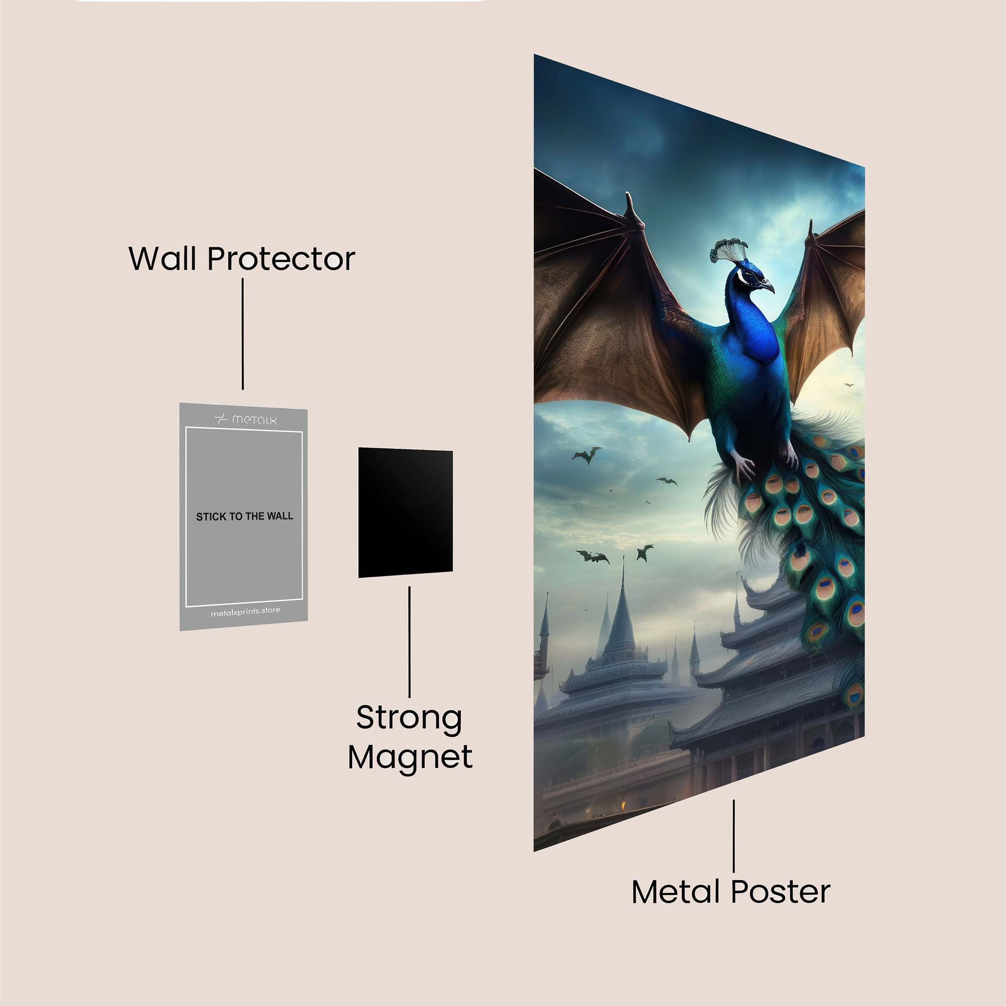 Peacock Majesty Safe Wall Magnetic / M