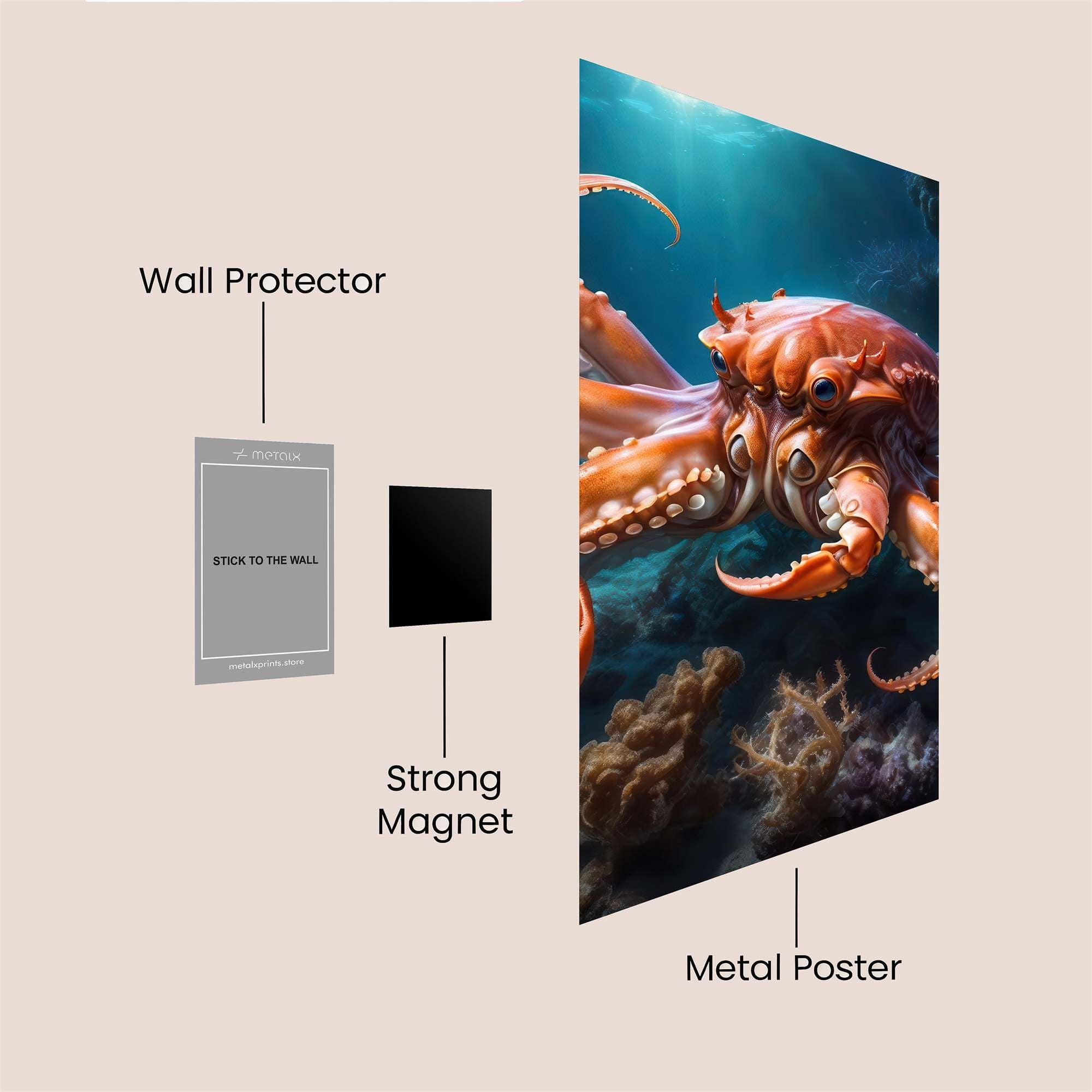Octopus Enigma Safe Wall Magnetic / M