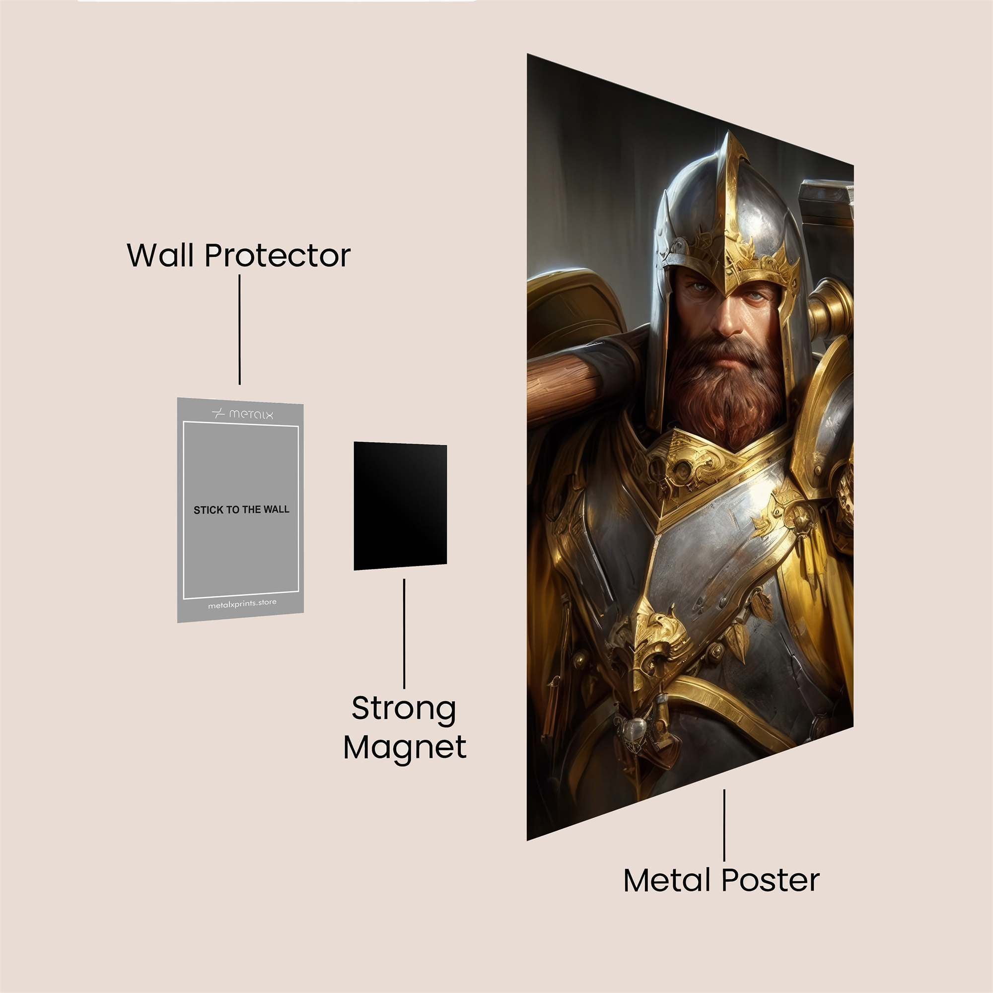 Knightly Valor Safe Wall Magnetic / M