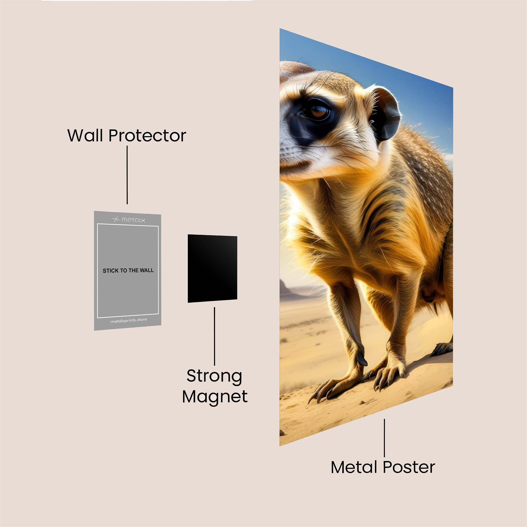 Meerkat Serenity Safe Wall Magnetic / M