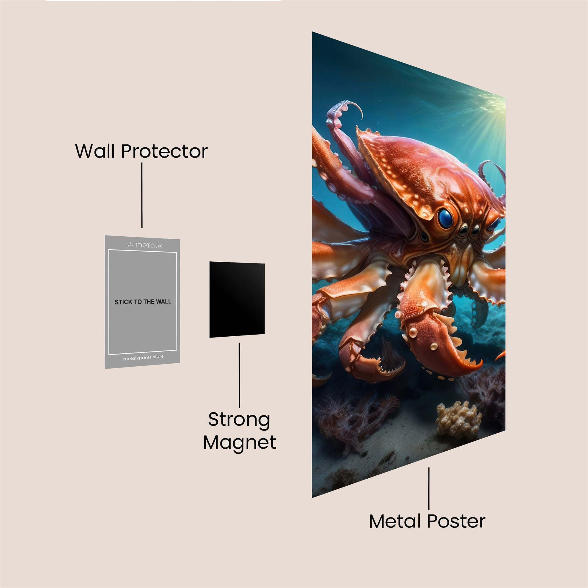 Crabtopus Enigma Safe Wall Magnetic / M