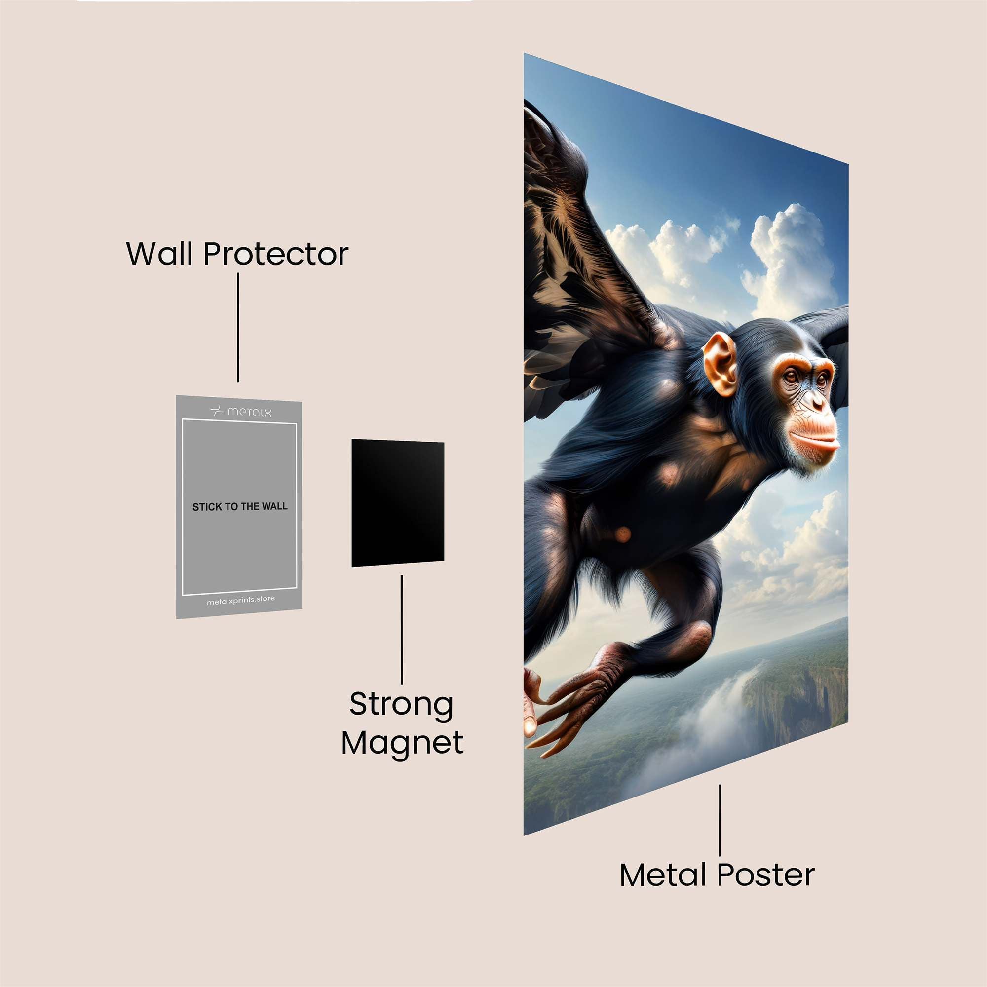 Chimp Soar Safe Wall Magnetic / M