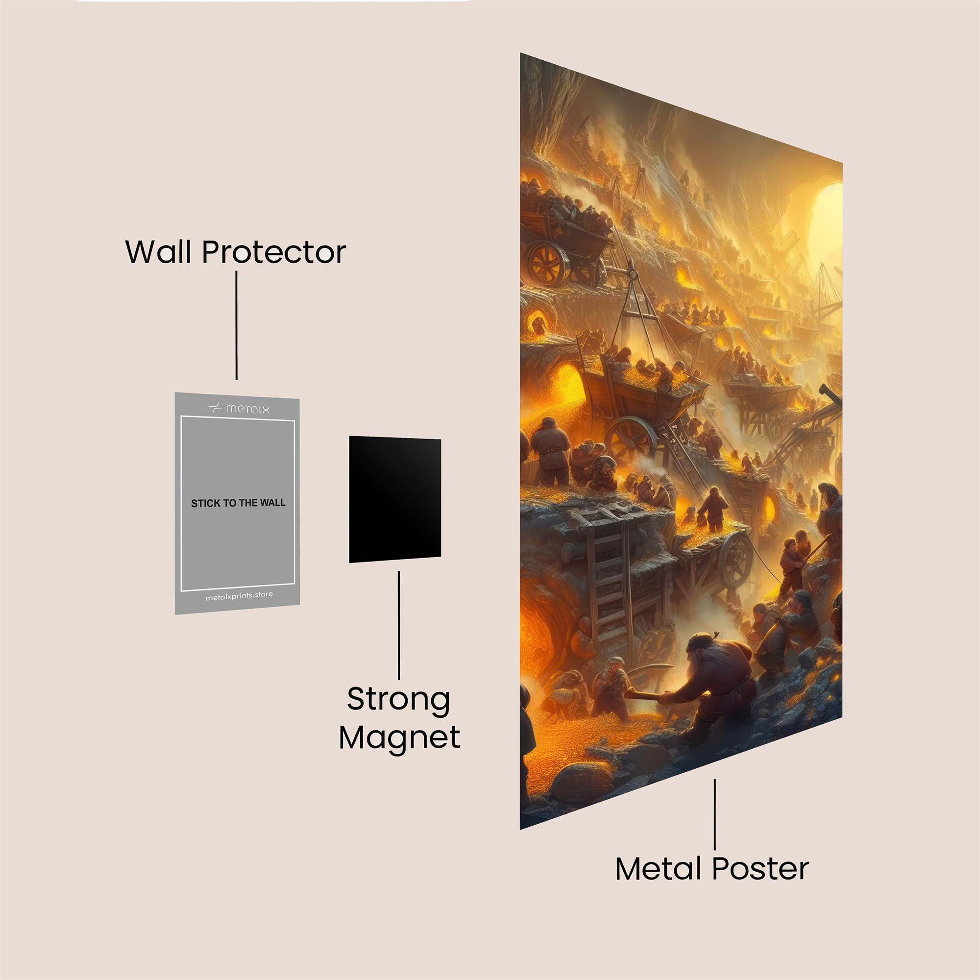 Dwarven Toil Safe Wall Magnetic / M