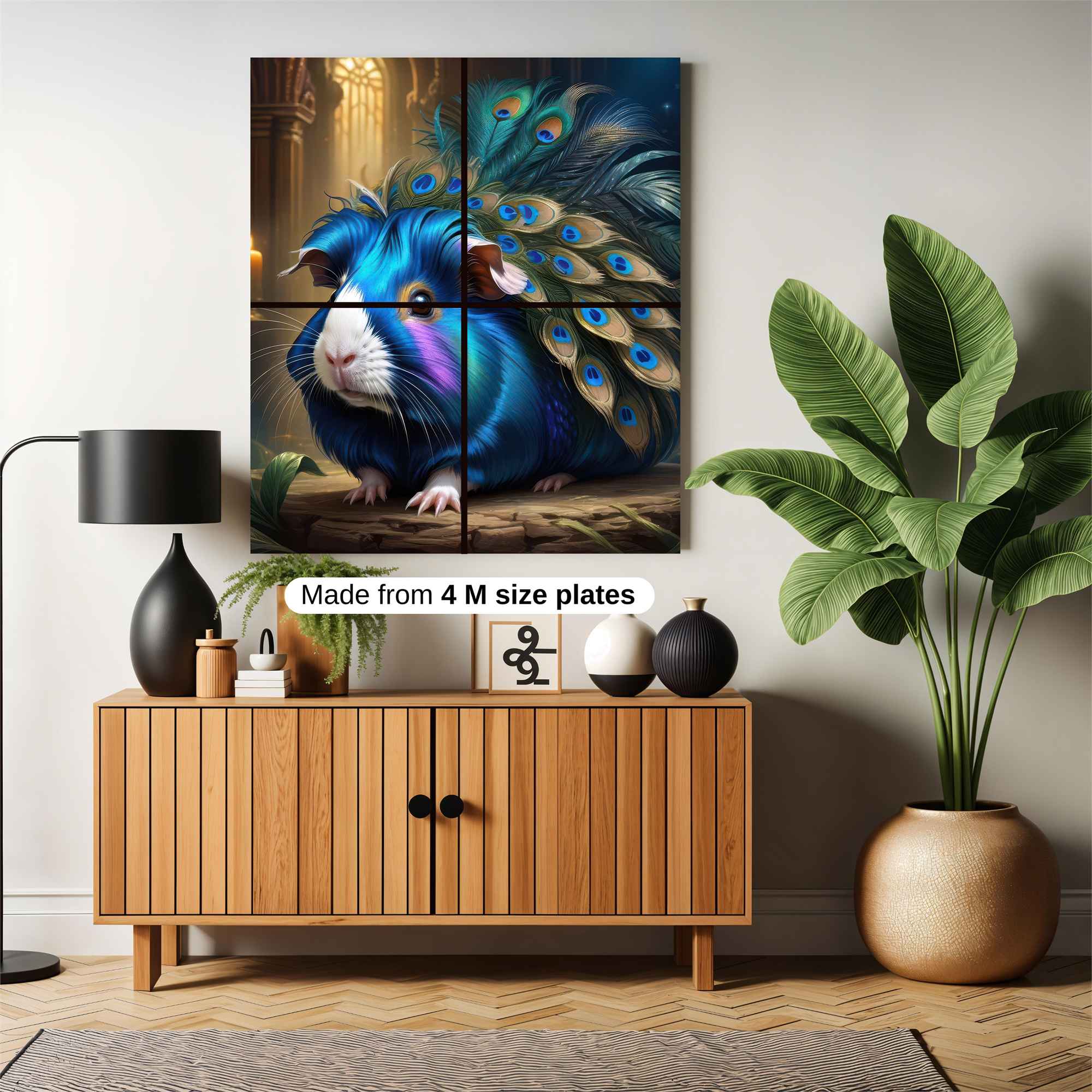 Peacock Guinea Safe Wall Magnetic / M