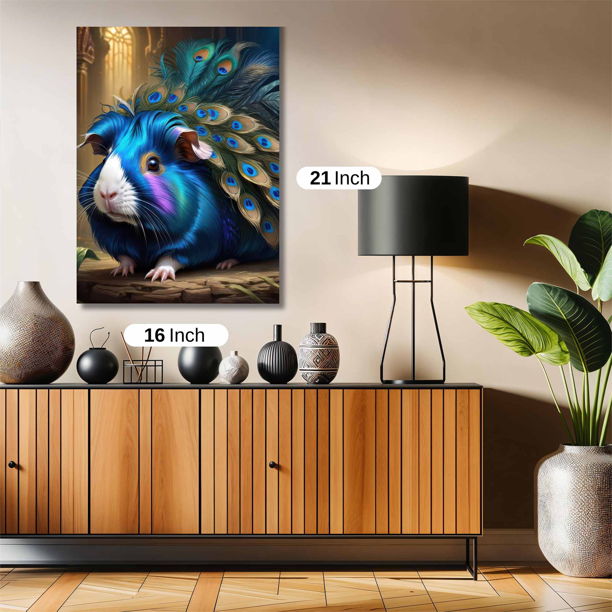 Peacock Guinea Safe Wall Magnetic / M