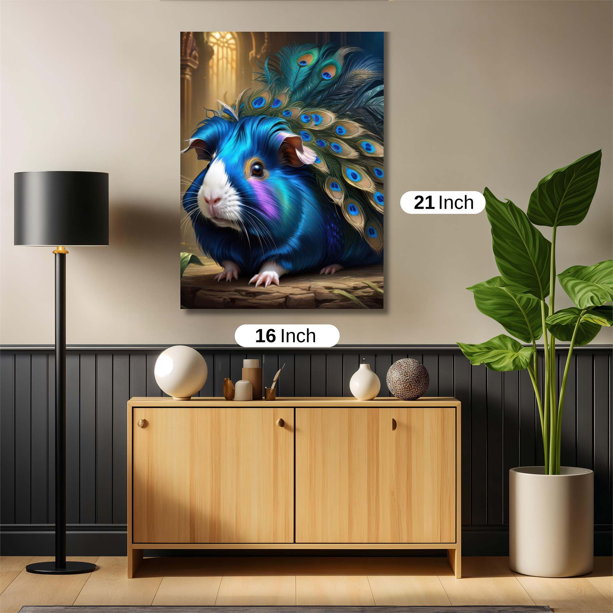 Peacock Guinea Safe Wall Magnetic / M