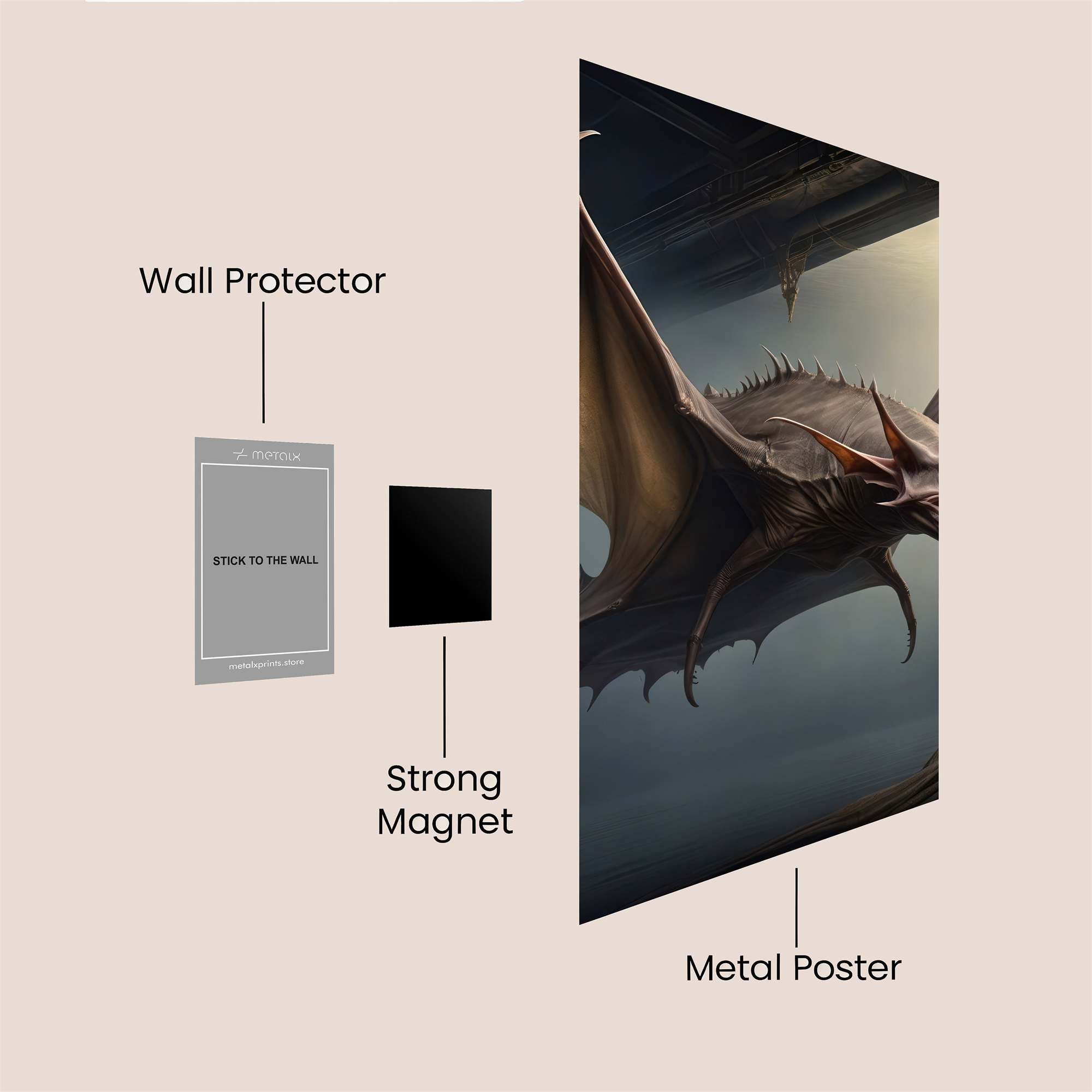 Wyvern Whimsy Safe Wall Magnetic / M