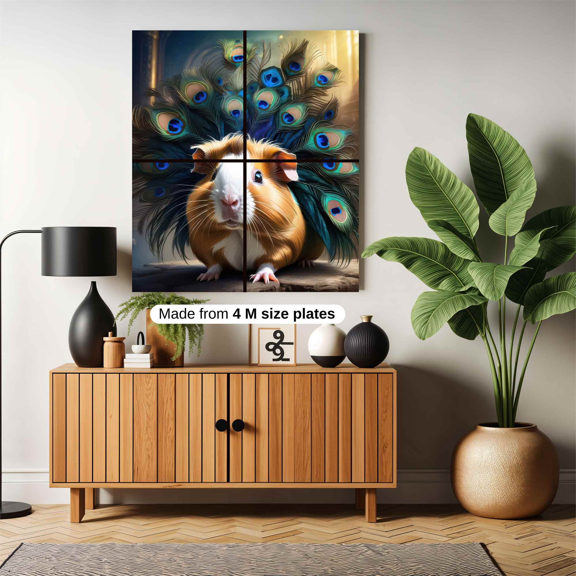 Peacock Guinea Safe Wall Magnetic / M