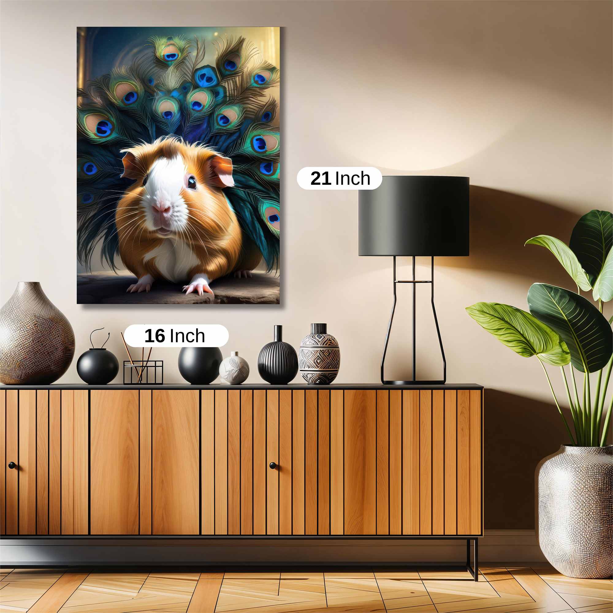 Peacock Guinea Safe Wall Magnetic / M