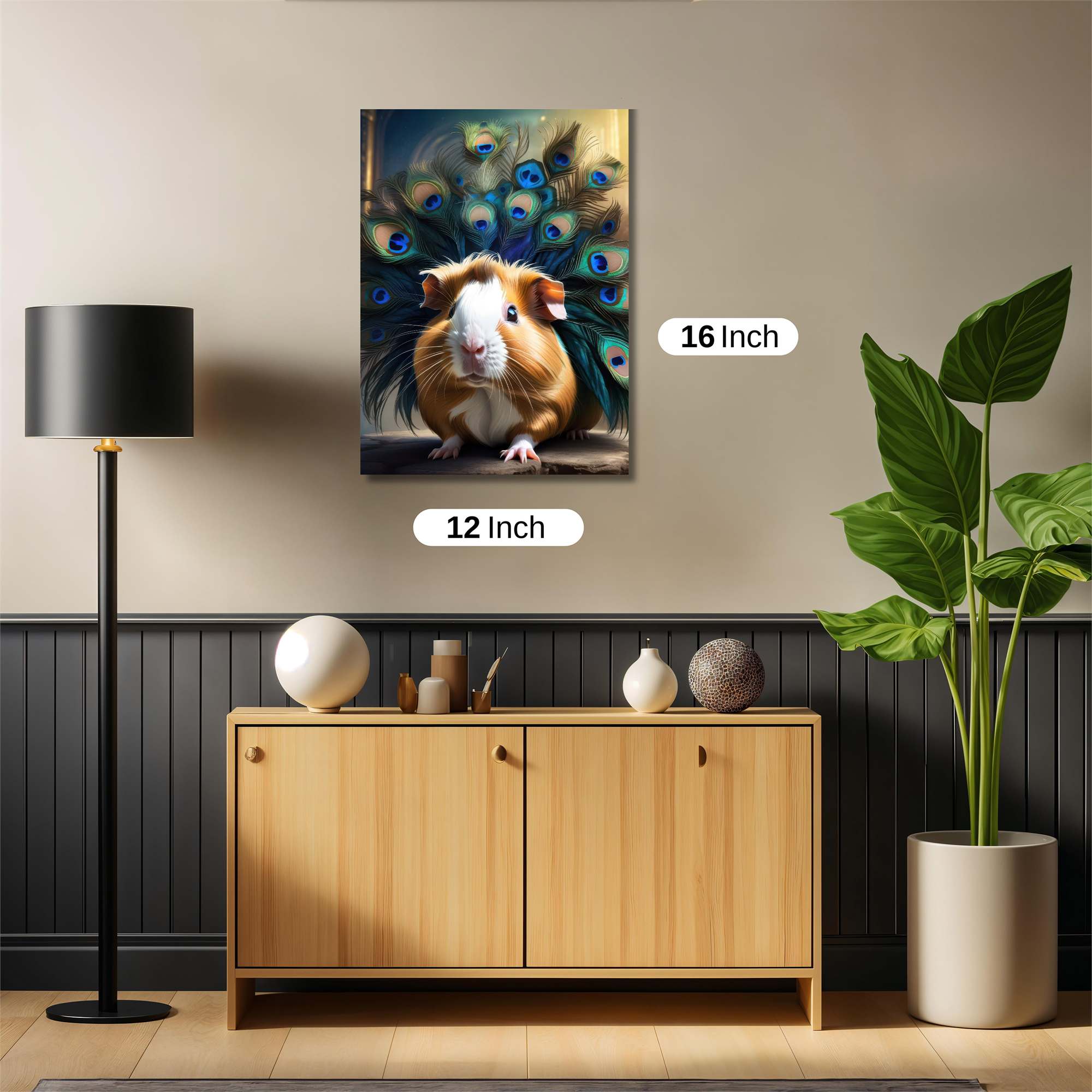 Peacock Guinea Safe Wall Magnetic / M