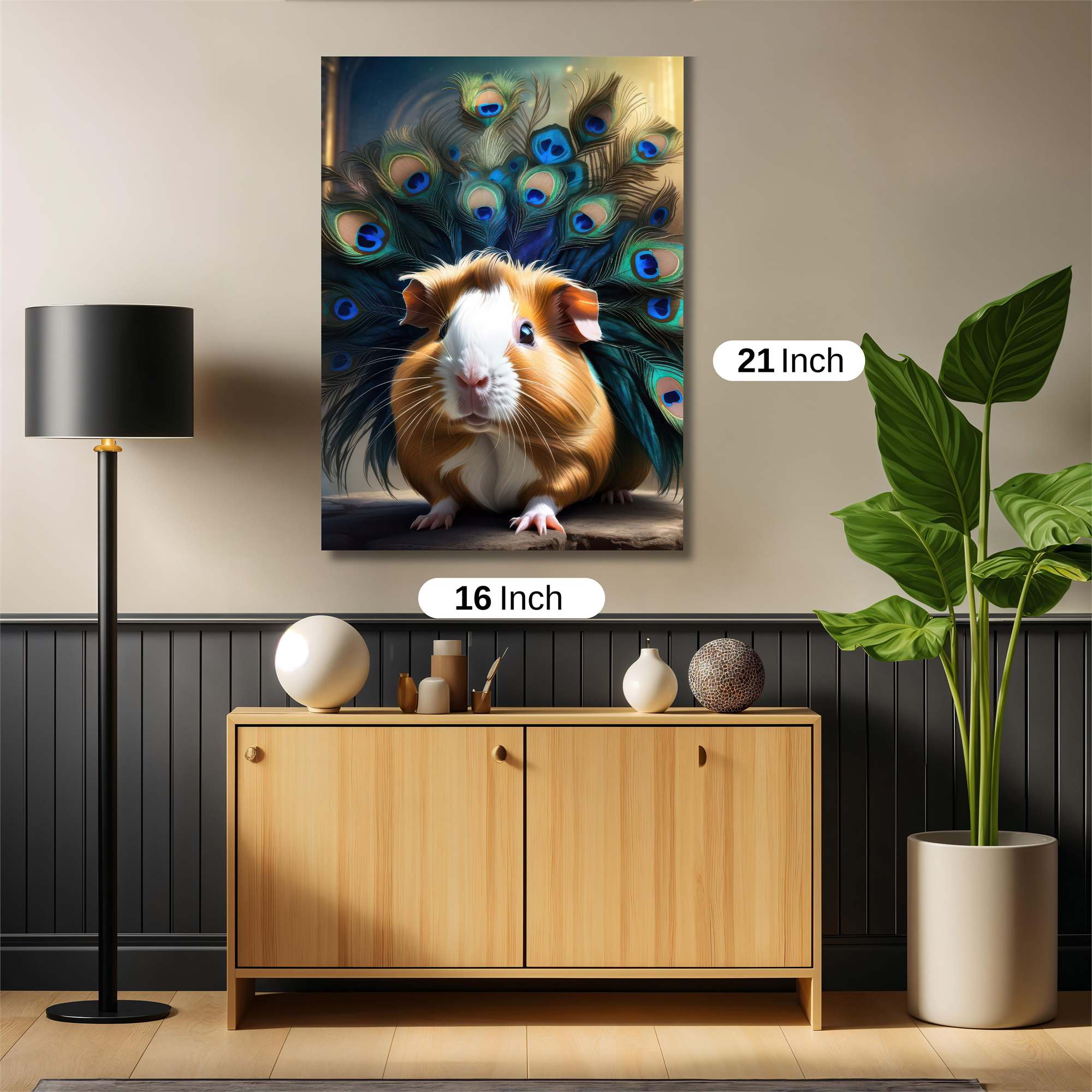 Peacock Guinea Safe Wall Magnetic / M