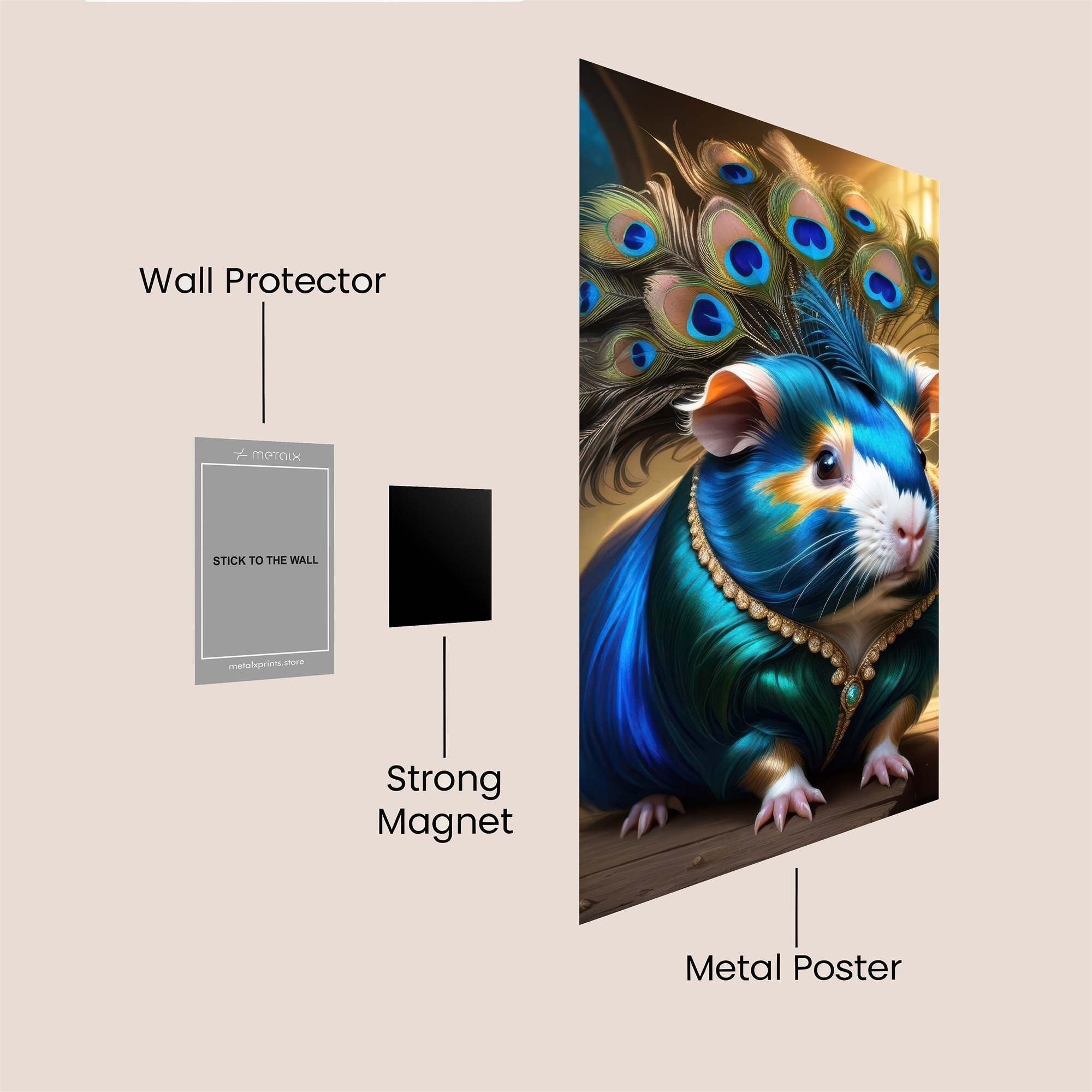 Peacock Majesty Safe Wall Magnetic / M