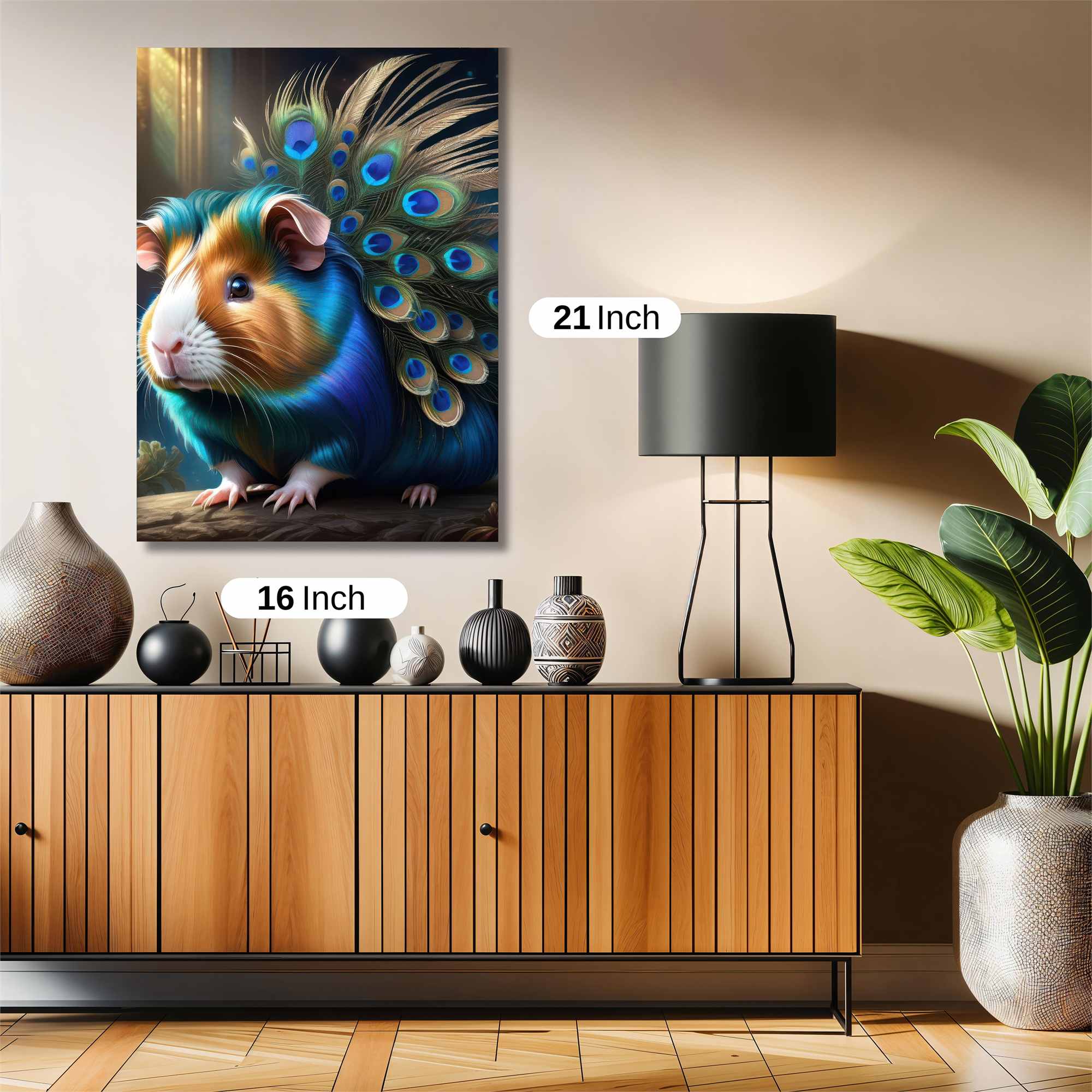 Peacock Guinea Safe Wall Magnetic / M