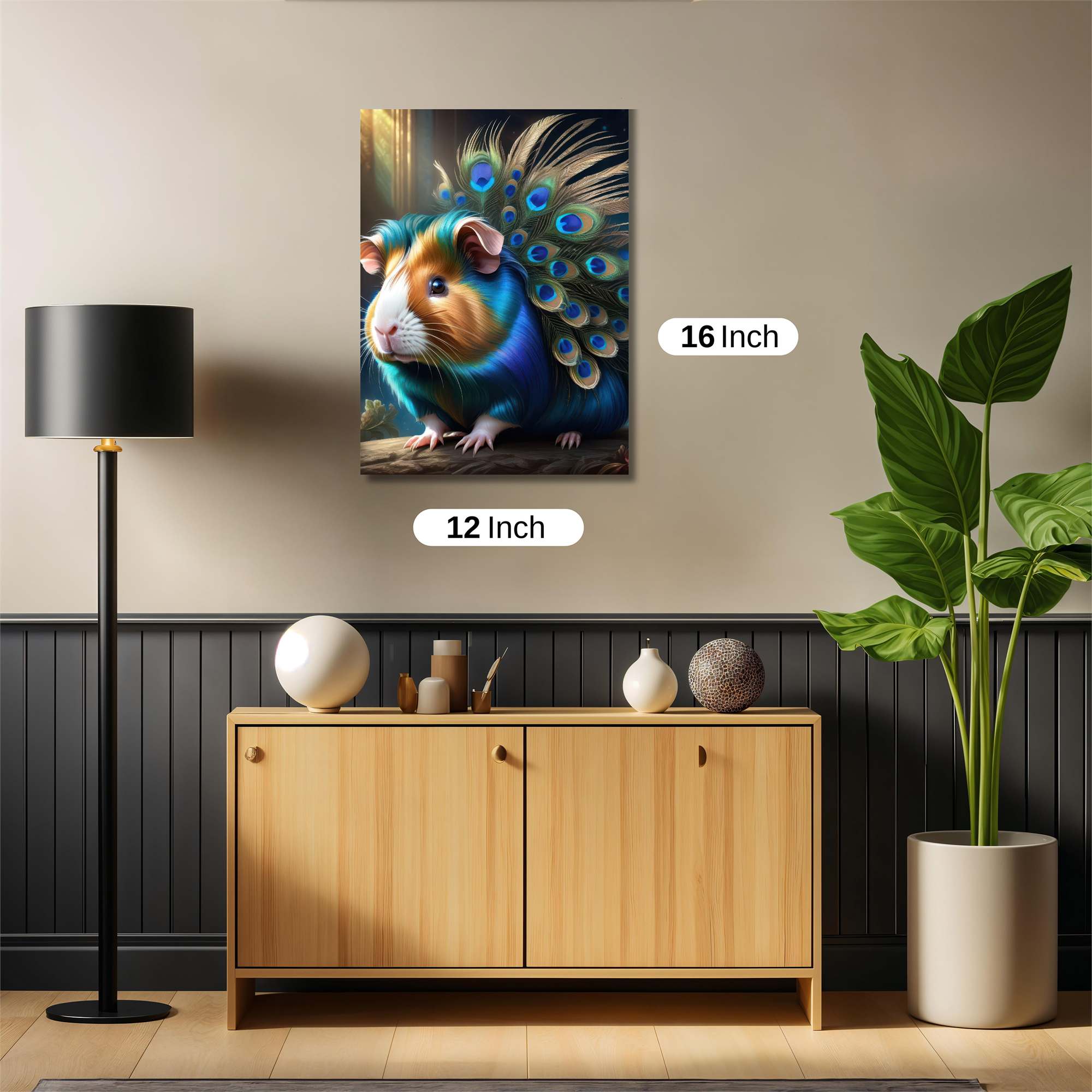 Peacock Guinea Safe Wall Magnetic / M