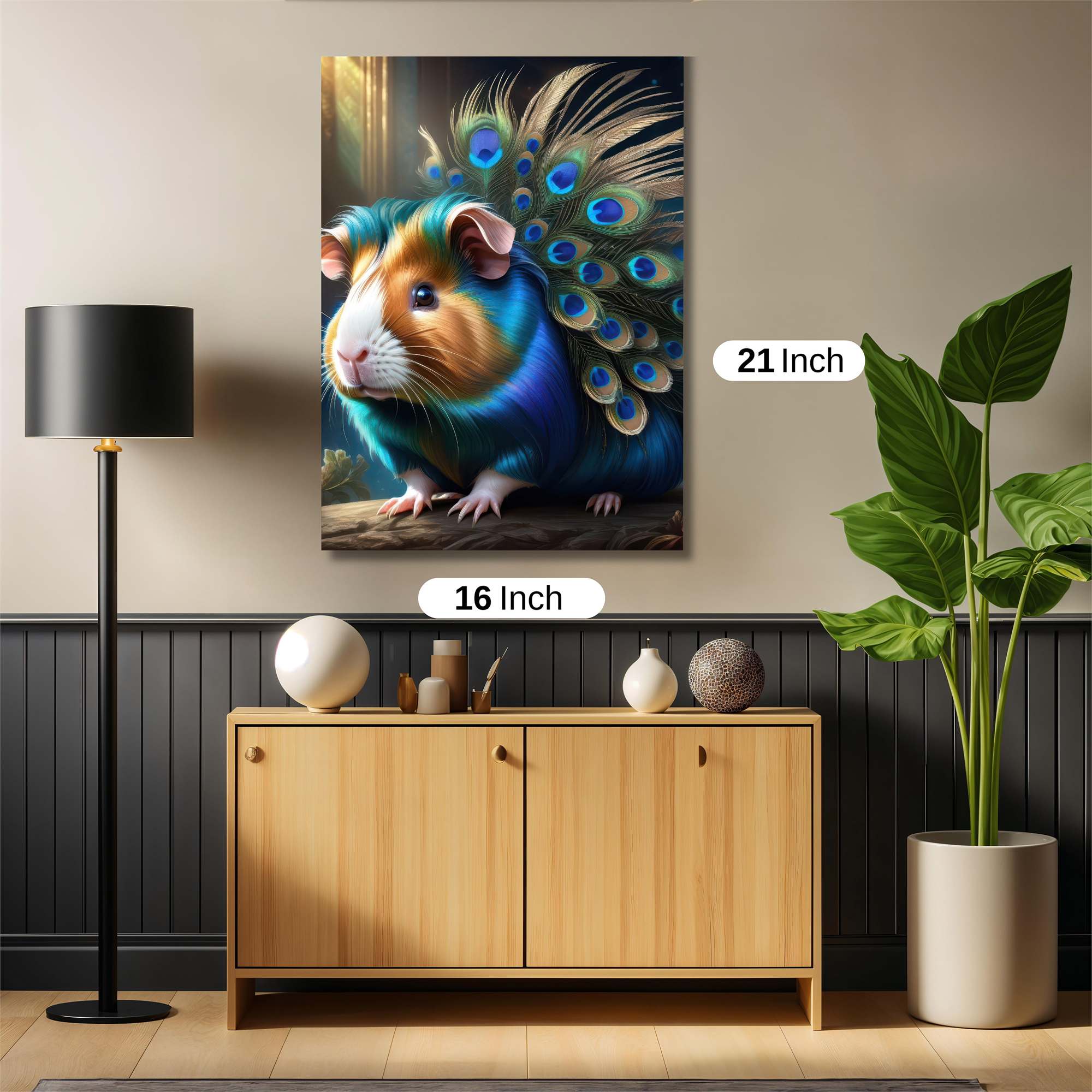 Peacock Guinea Safe Wall Magnetic / M