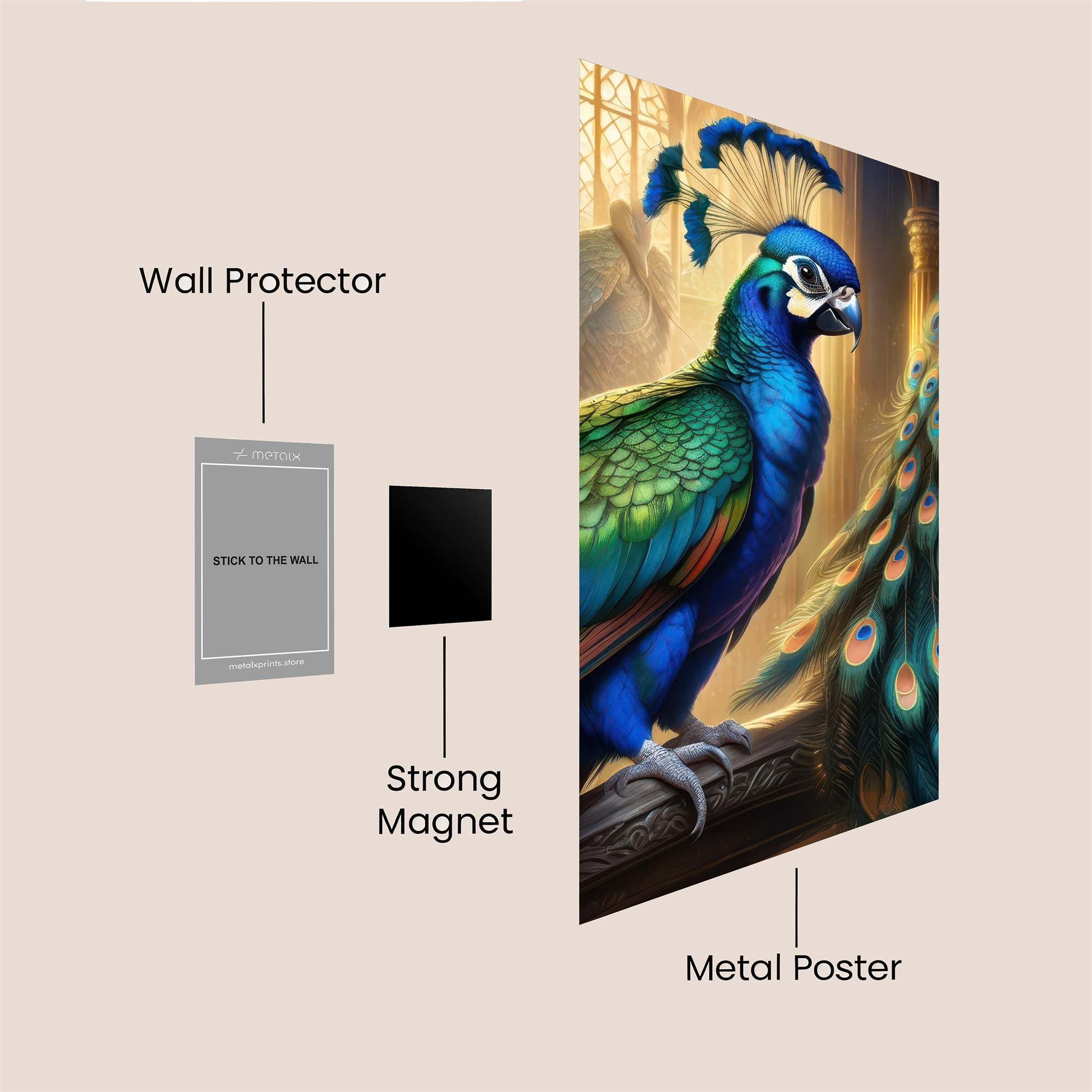 Peacock Regal Safe Wall Magnetic / M