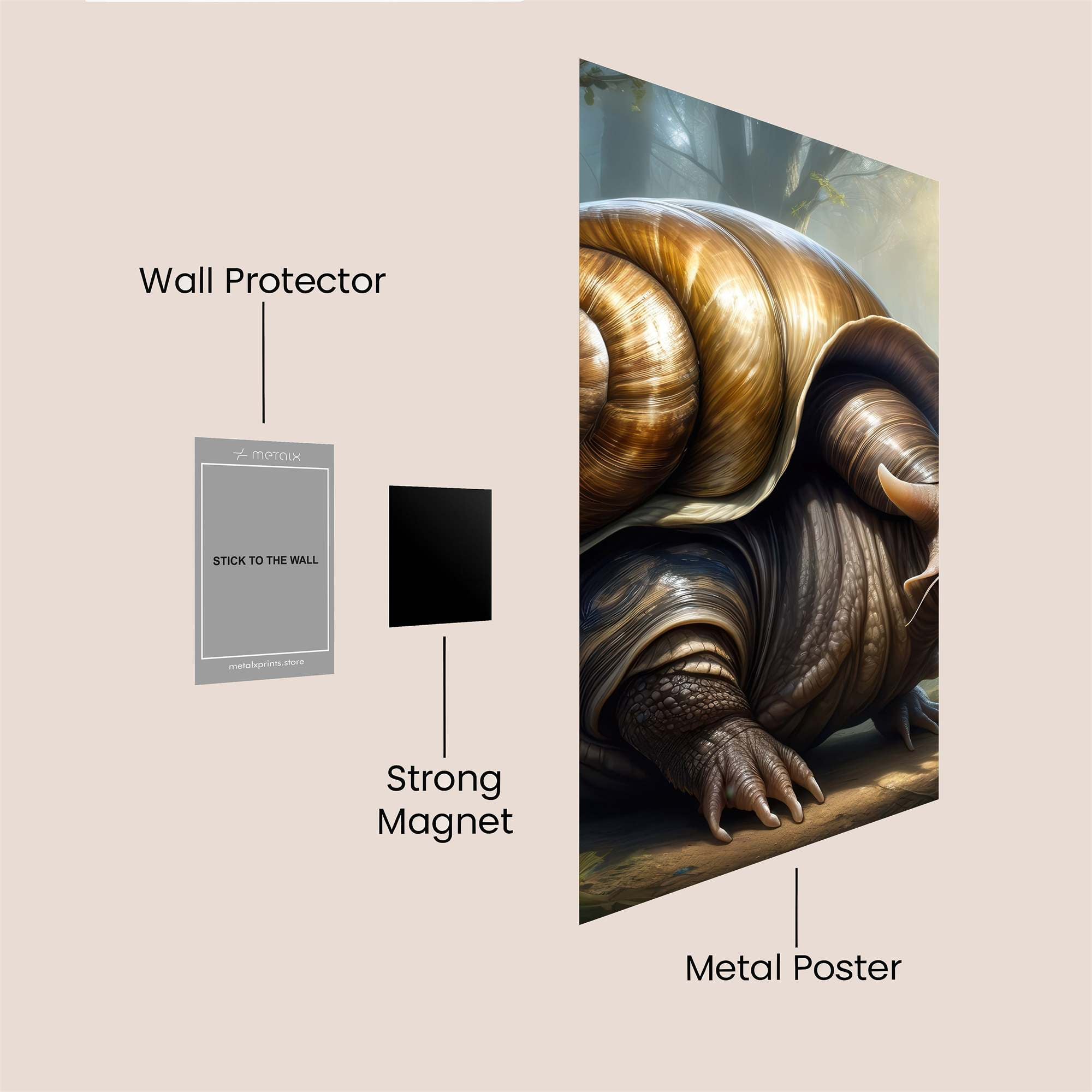 Snail Warrior Safe Wall Magnetic / M