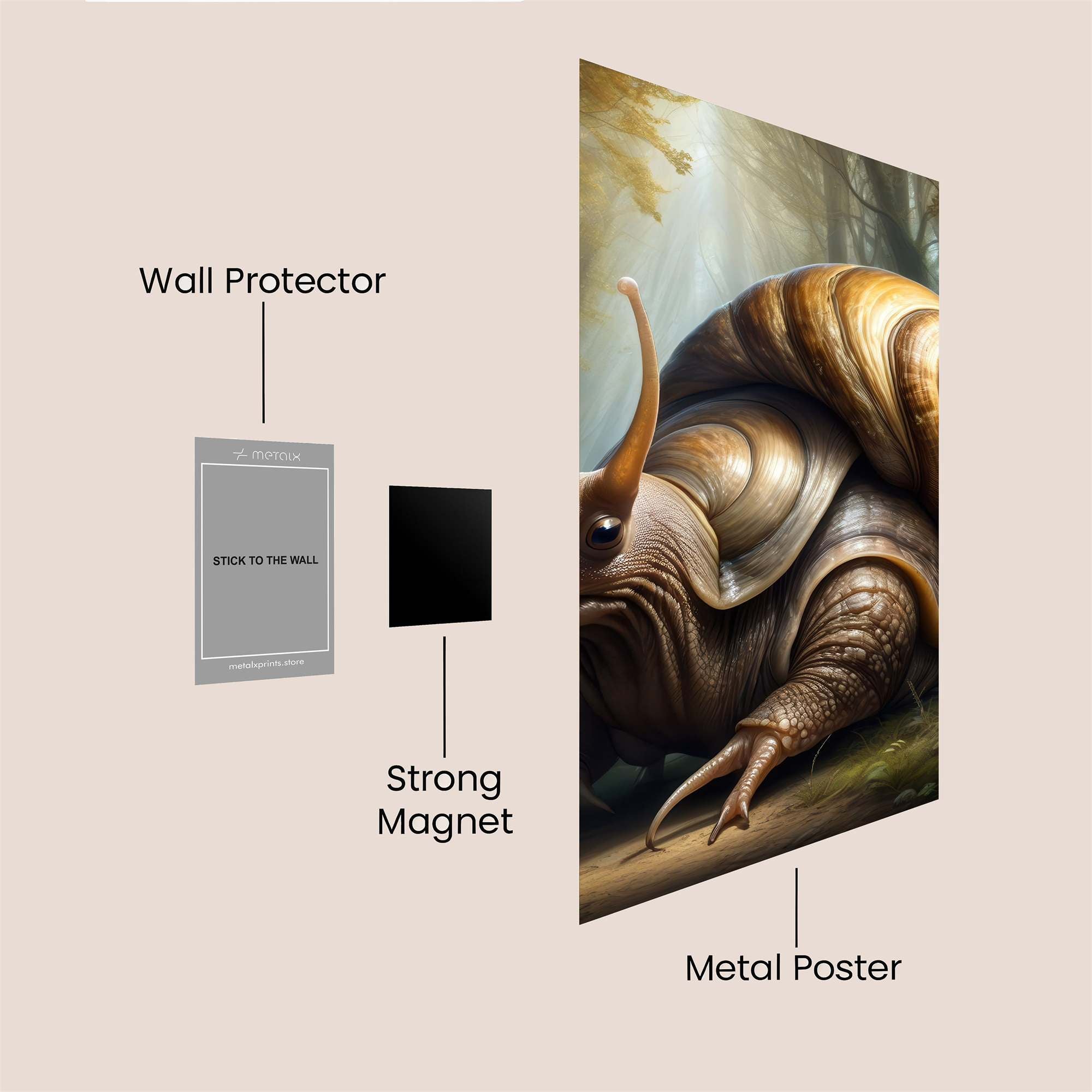 Snail Serenity Safe Wall Magnetic / M