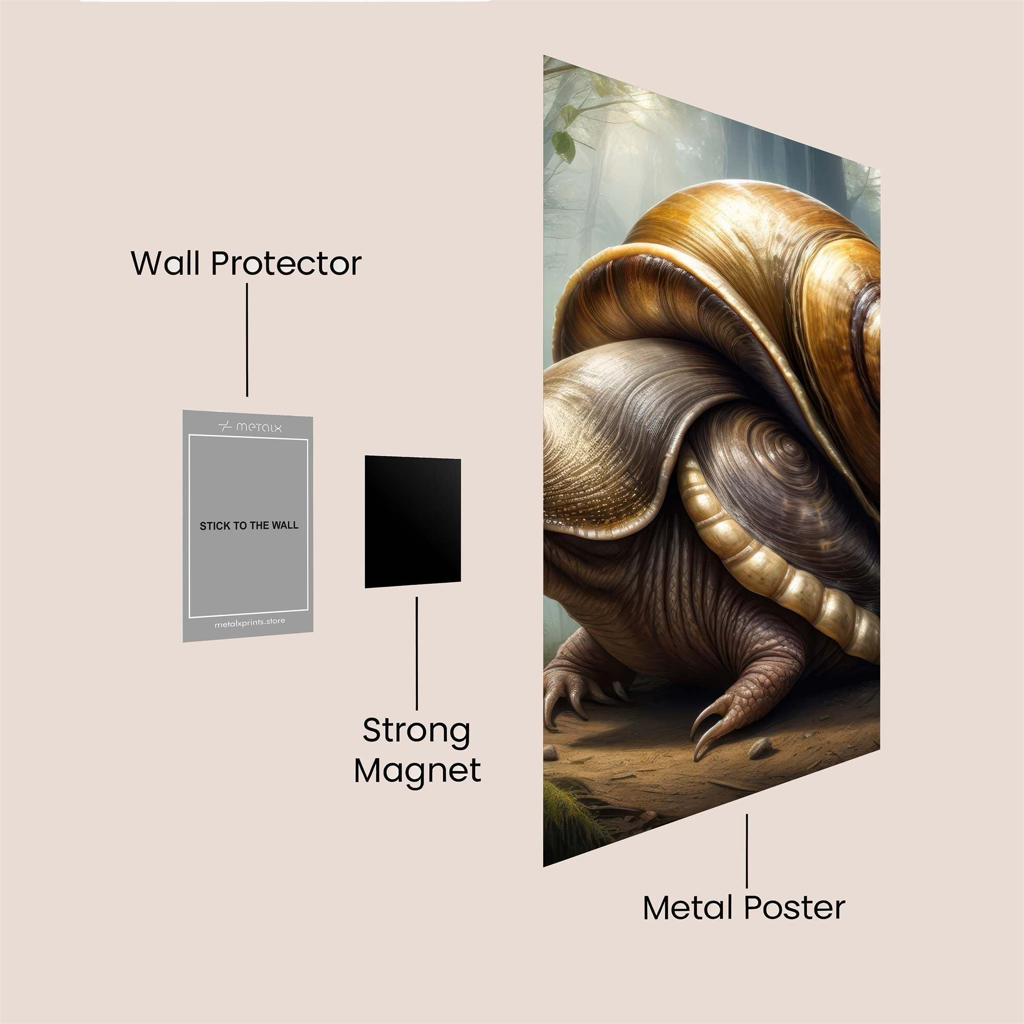 Golden Tranquil Safe Wall Magnetic / M