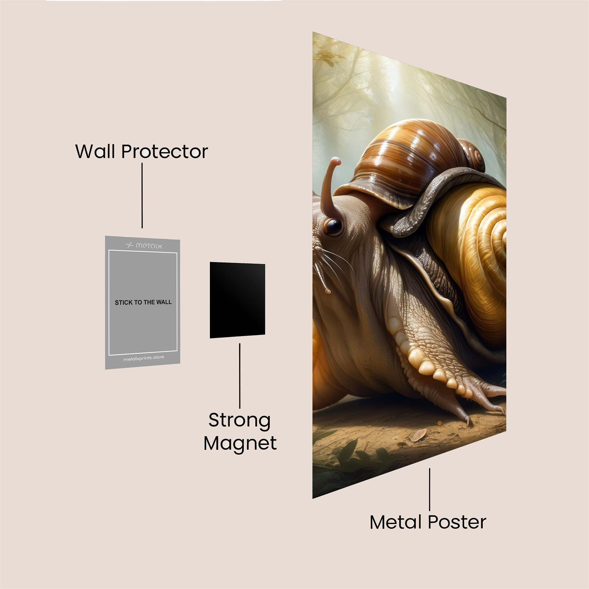 Snail Serenity Safe Wall Magnetic / M