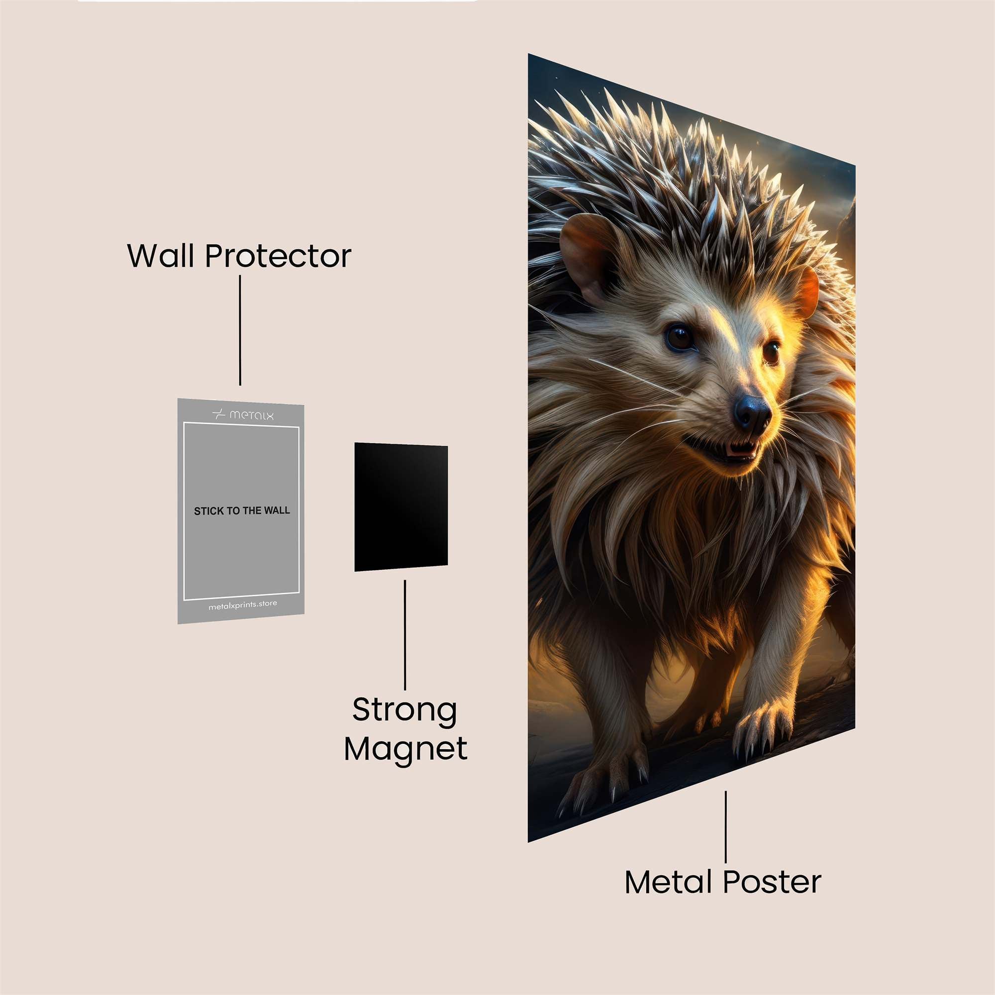 Hedgehog Heroic Safe Wall Magnetic / M