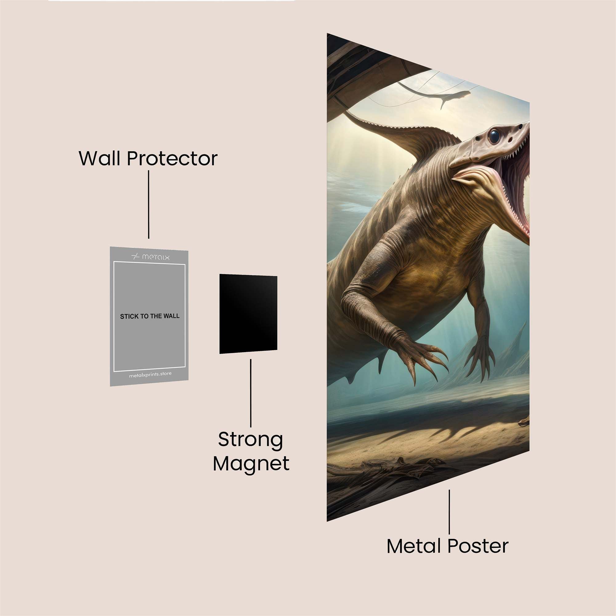 Dunkleosteus Frenzy Safe Wall Magnetic / M