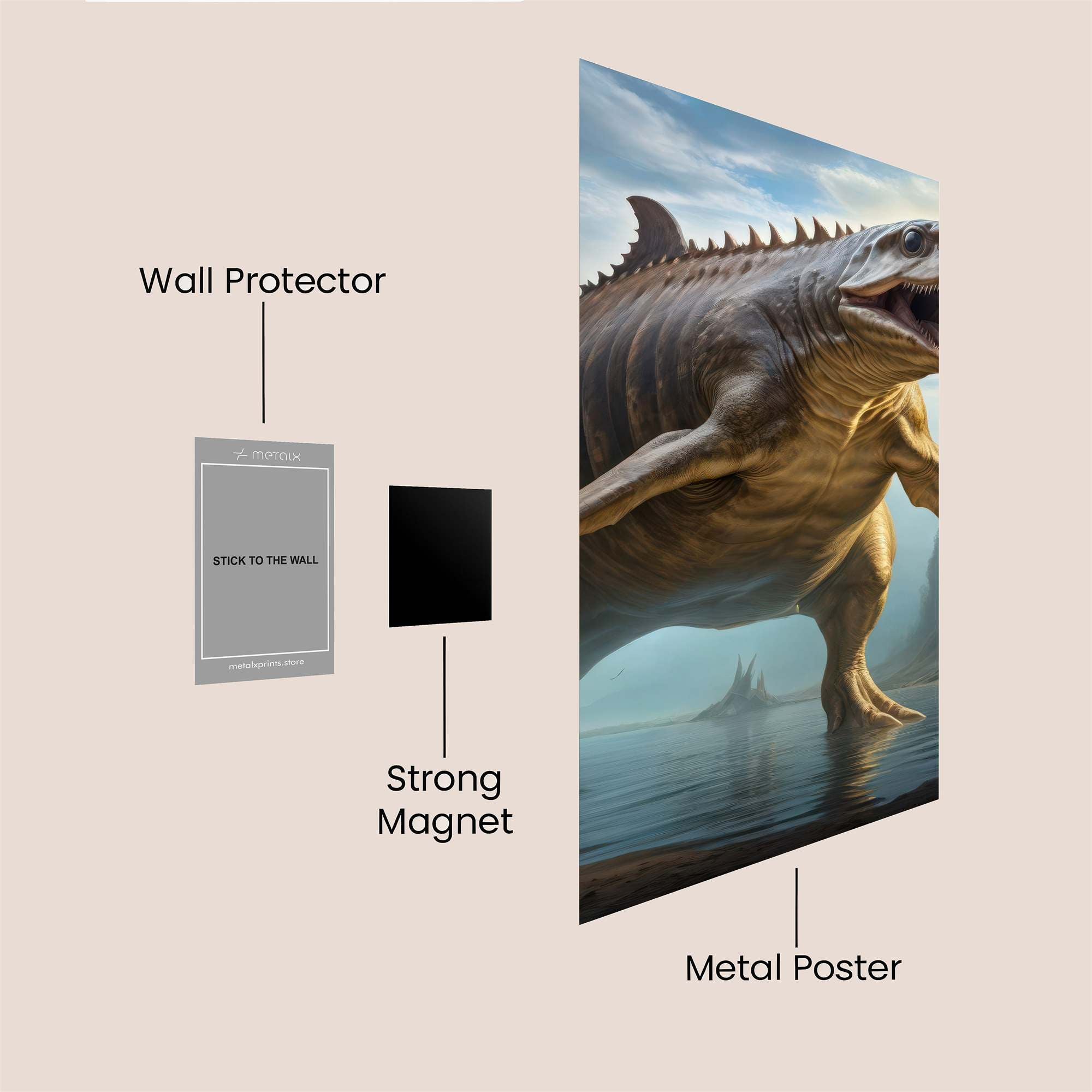 Dunkleosteus Dawn Safe Wall Magnetic / M