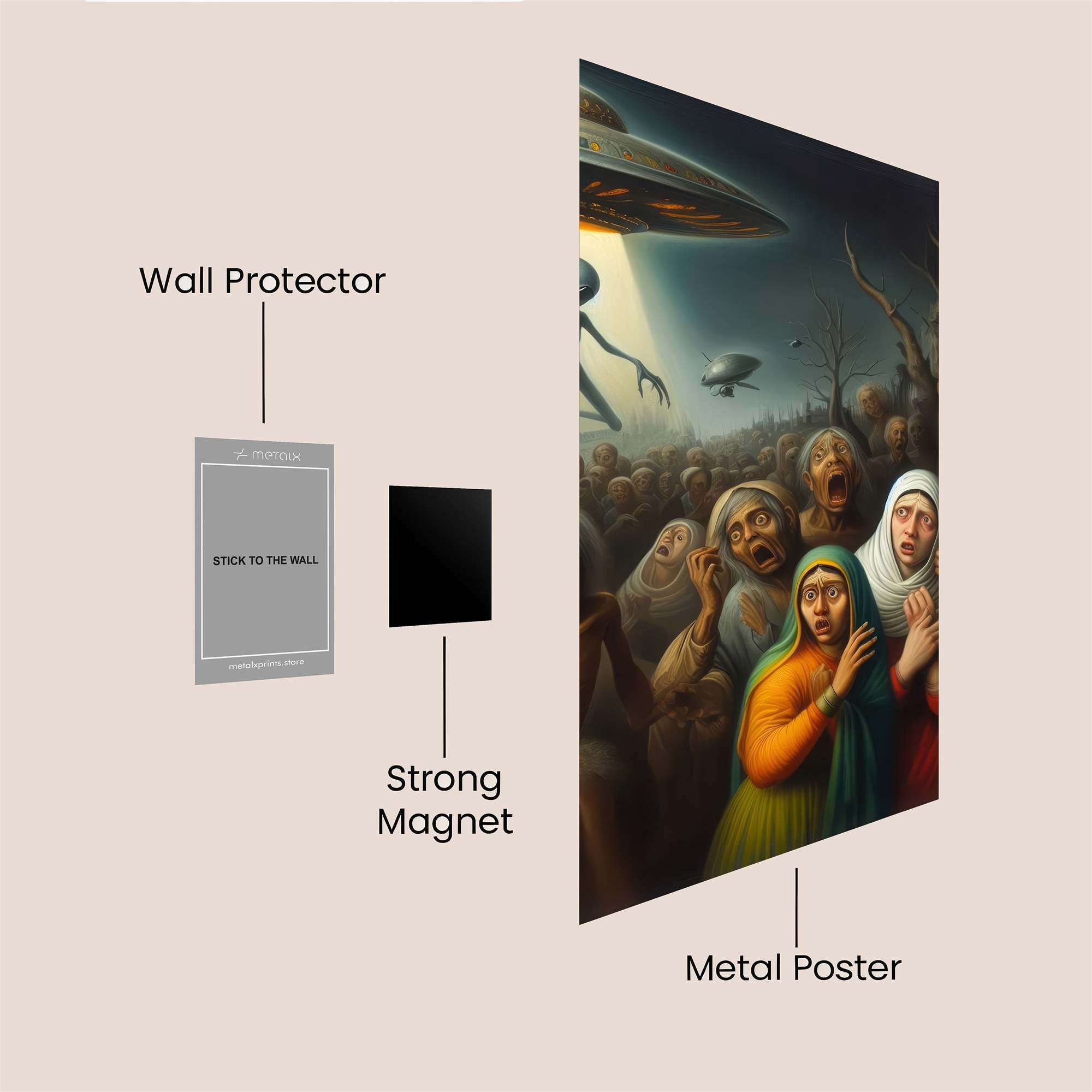 Alien Apocalypse Safe Wall Magnetic / M