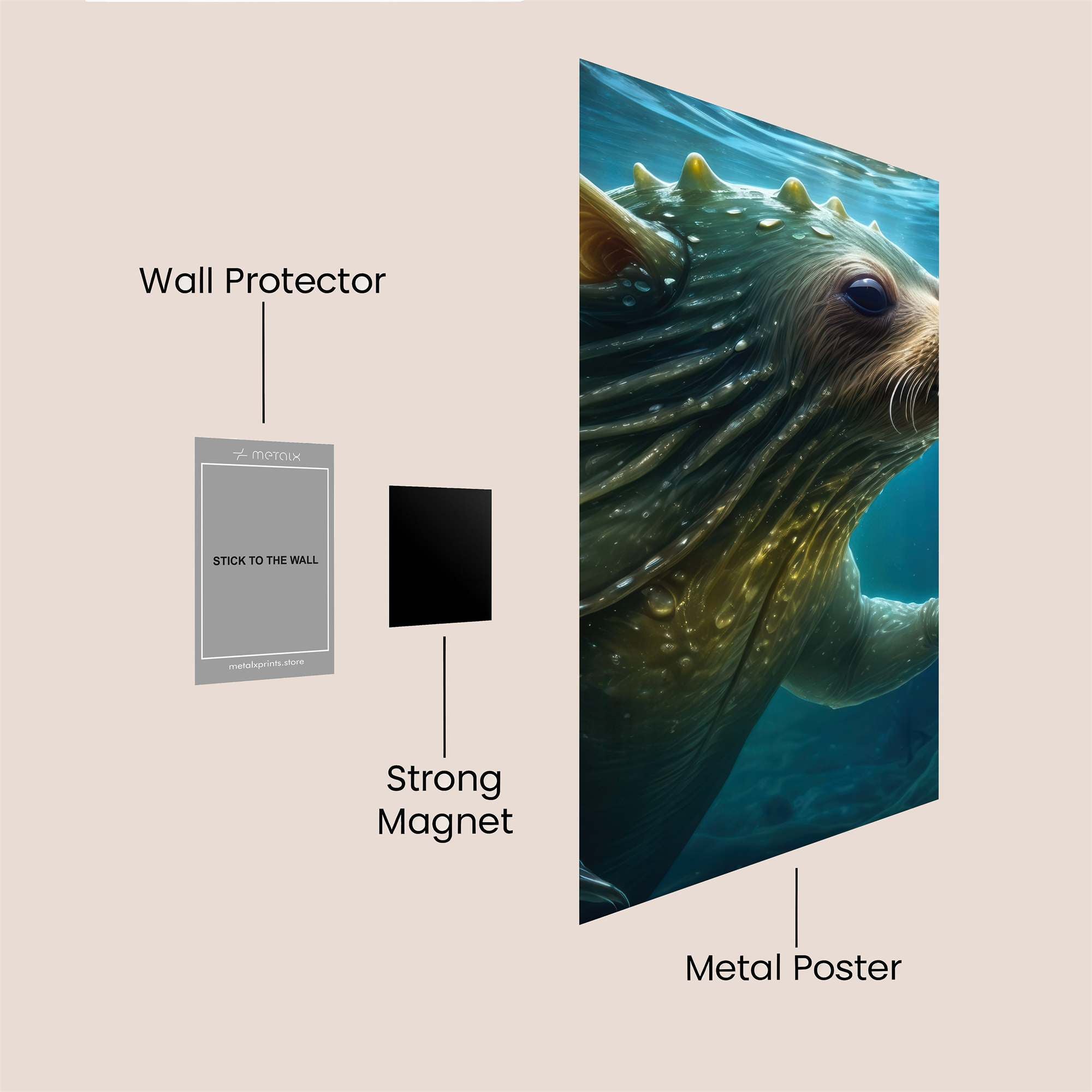 AquaWhisker Safe Wall Magnetic / M