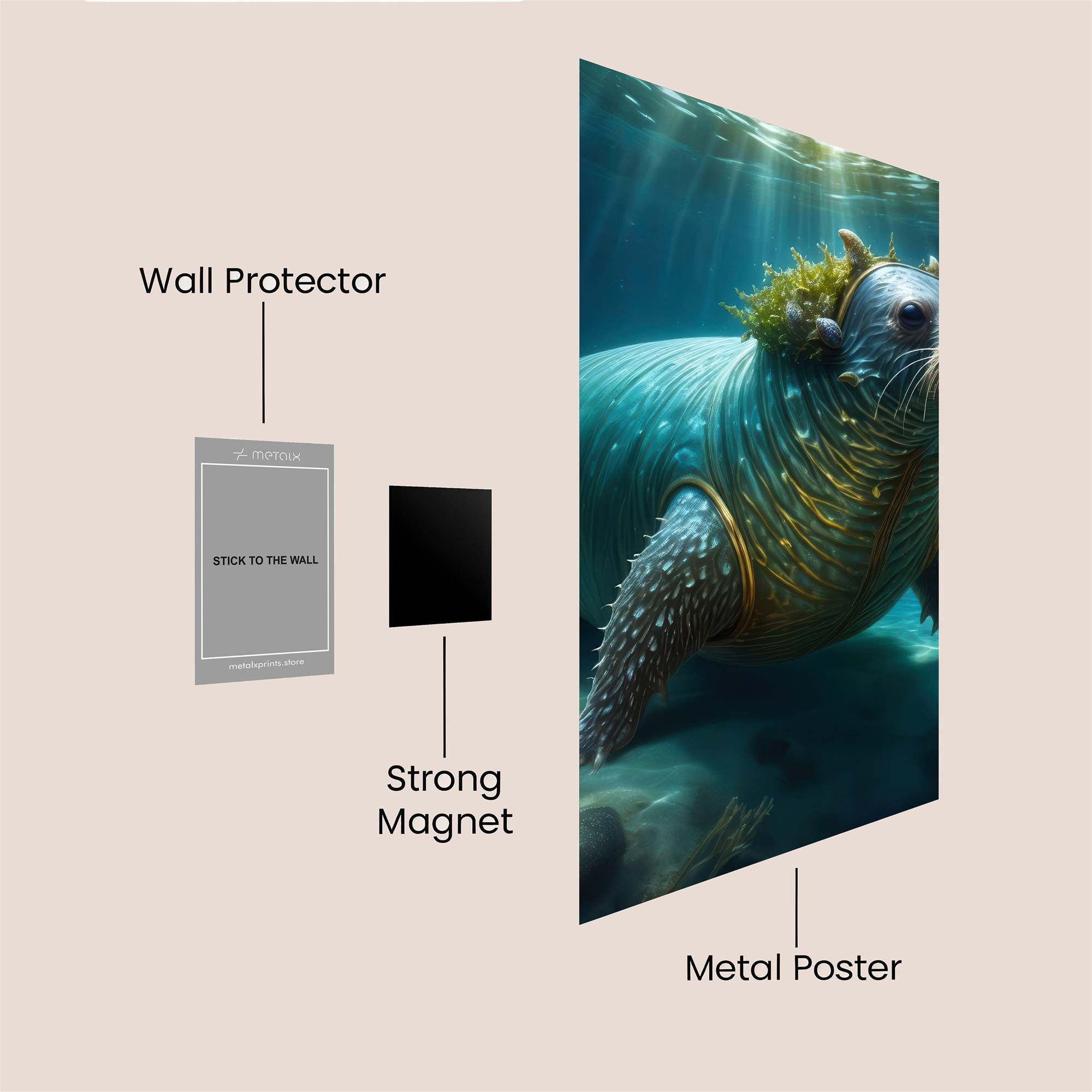 Mermaid Monarch Safe Wall Magnetic / M