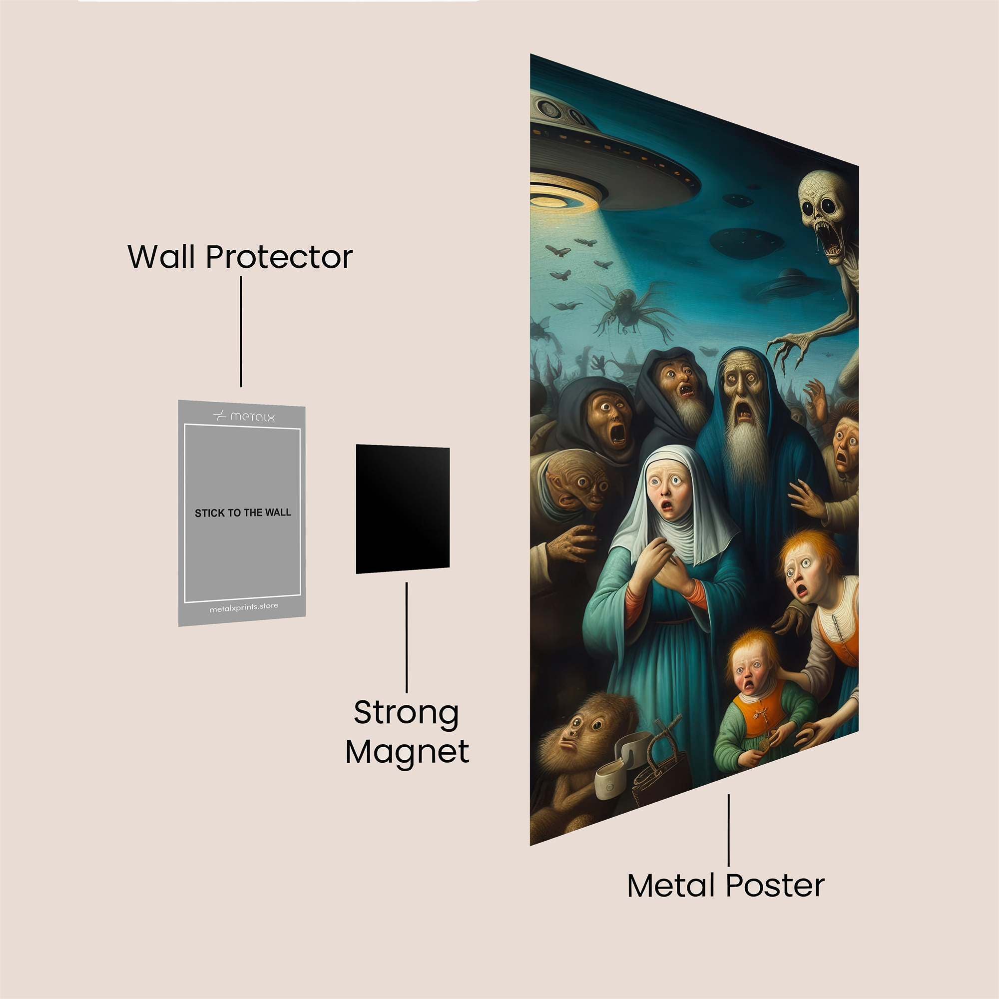 Alien Apocalypse Safe Wall Magnetic / M