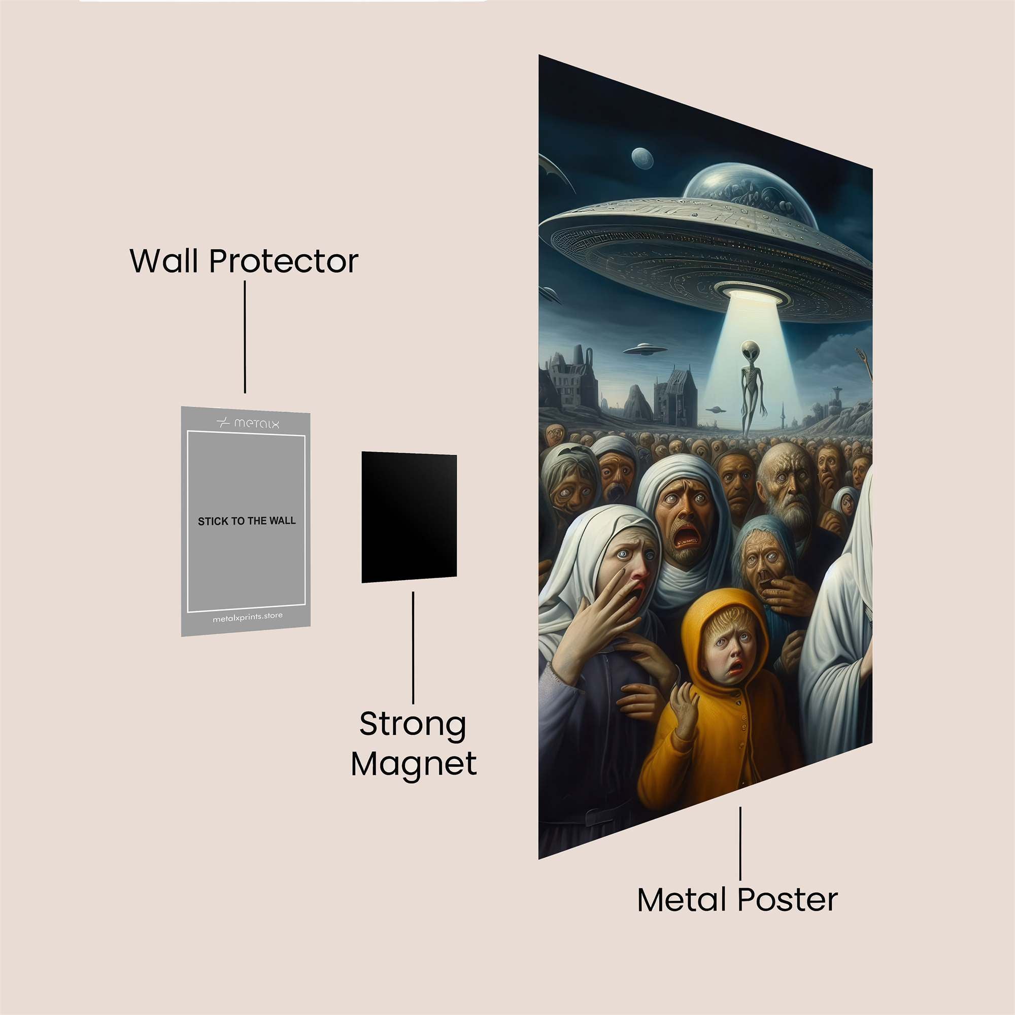 Alien Arrival Safe Wall Magnetic / M