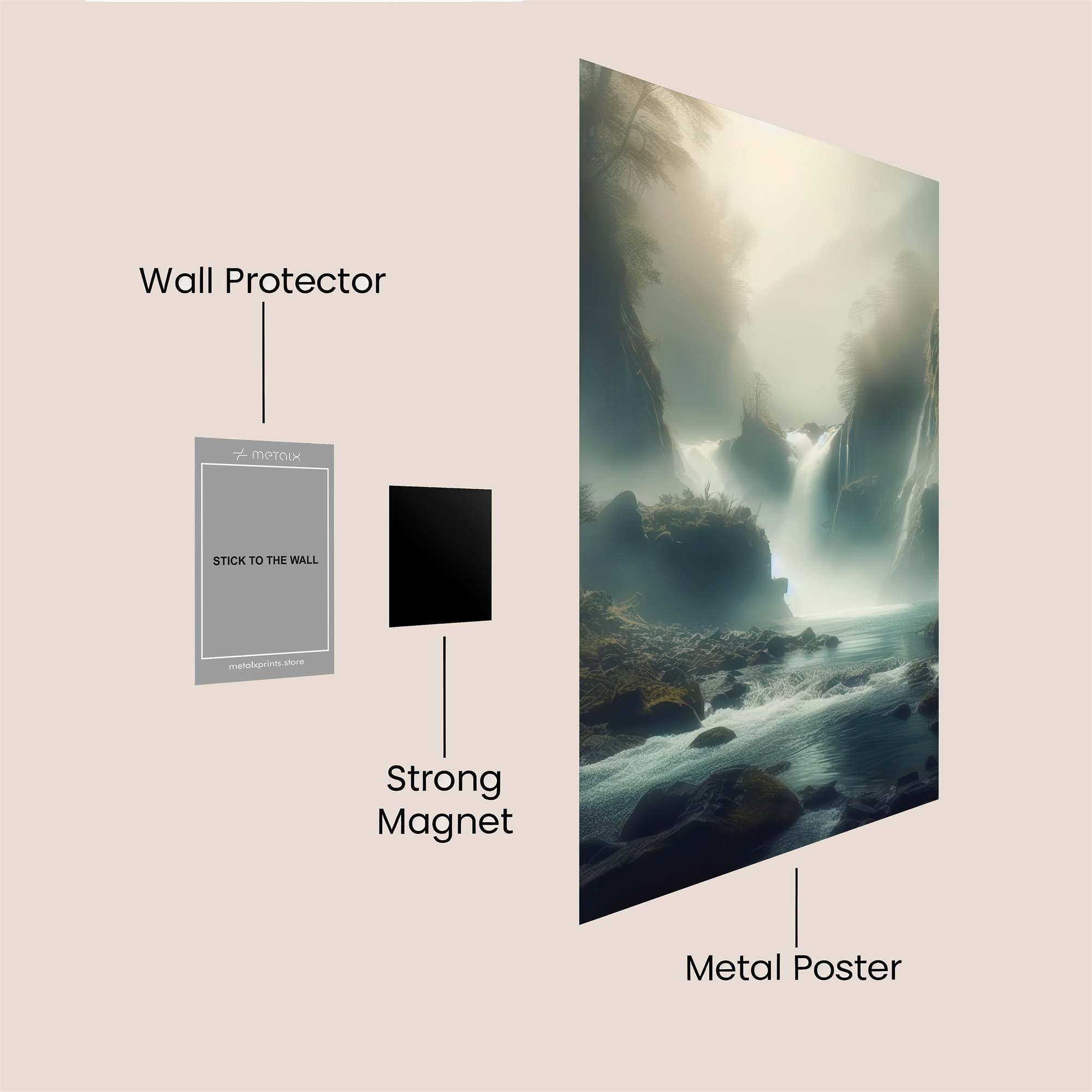Mystic Cascade Safe Wall Magnetic / M
