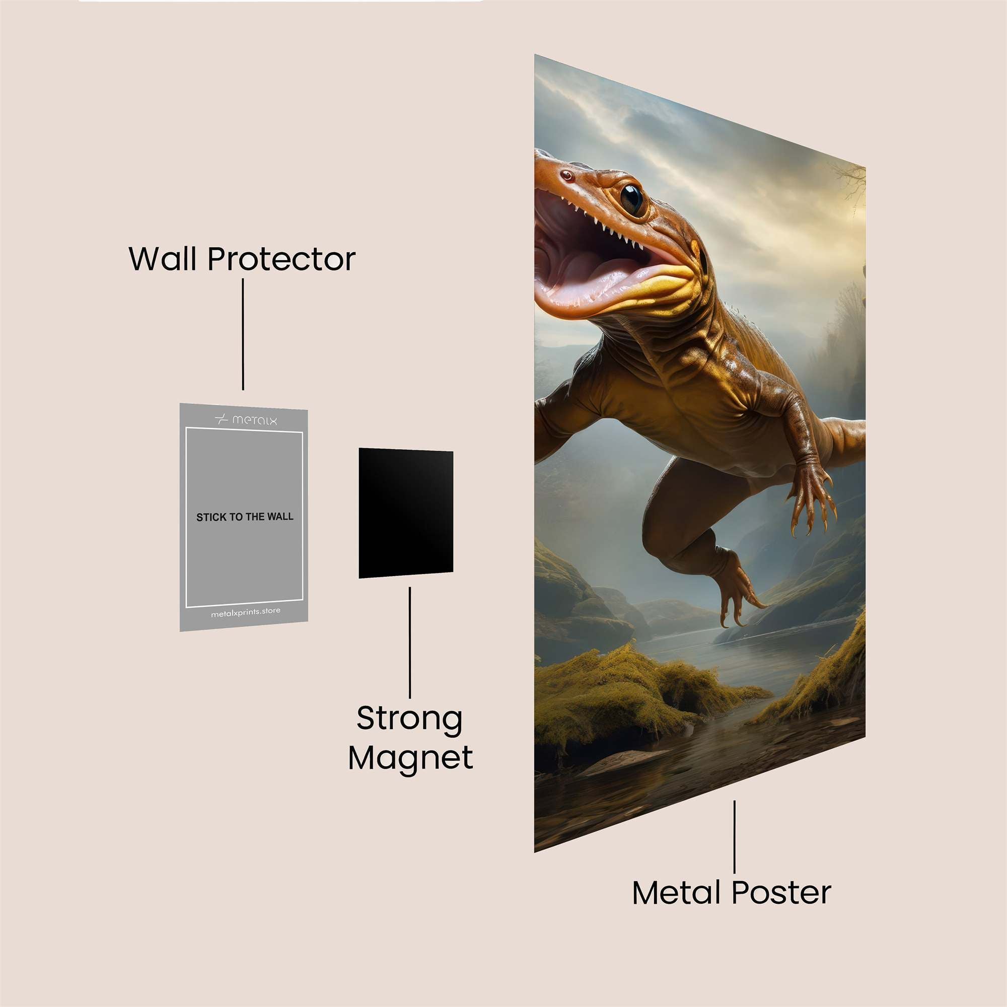 Lizard Leap Safe Wall Magnetic / M