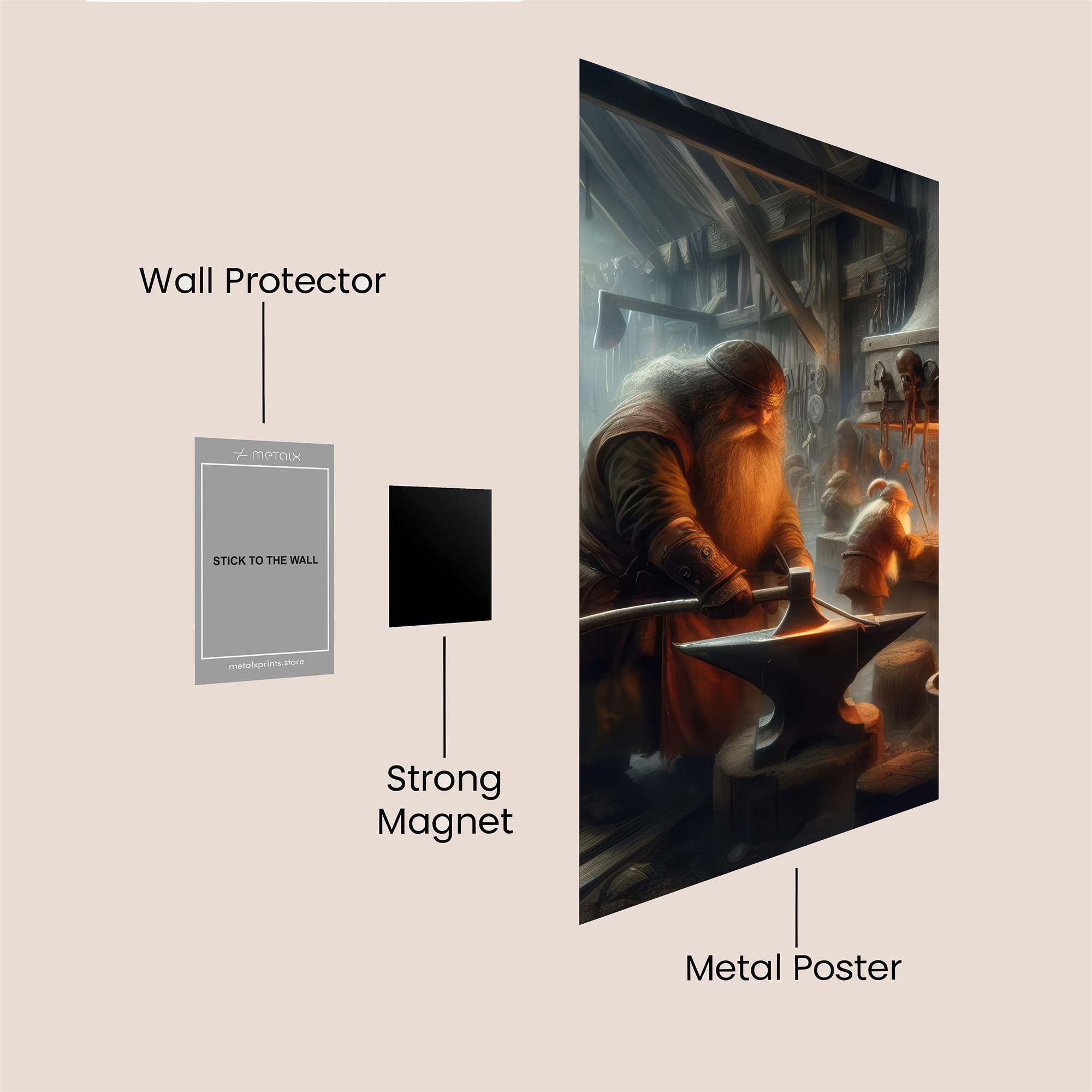 Dwarven Forge Safe Wall Magnetic / M