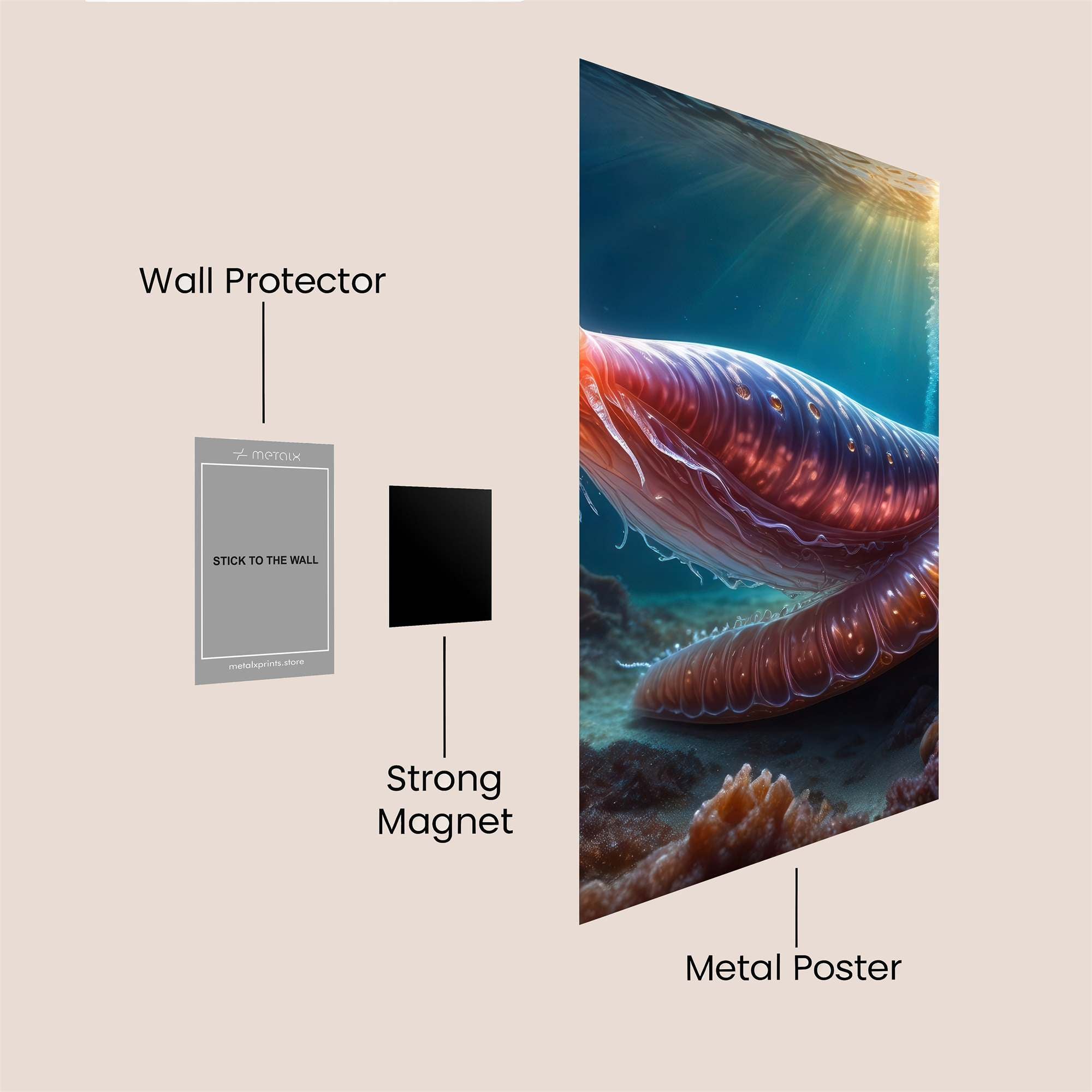 Glowing Worm Safe Wall Magnetic / M