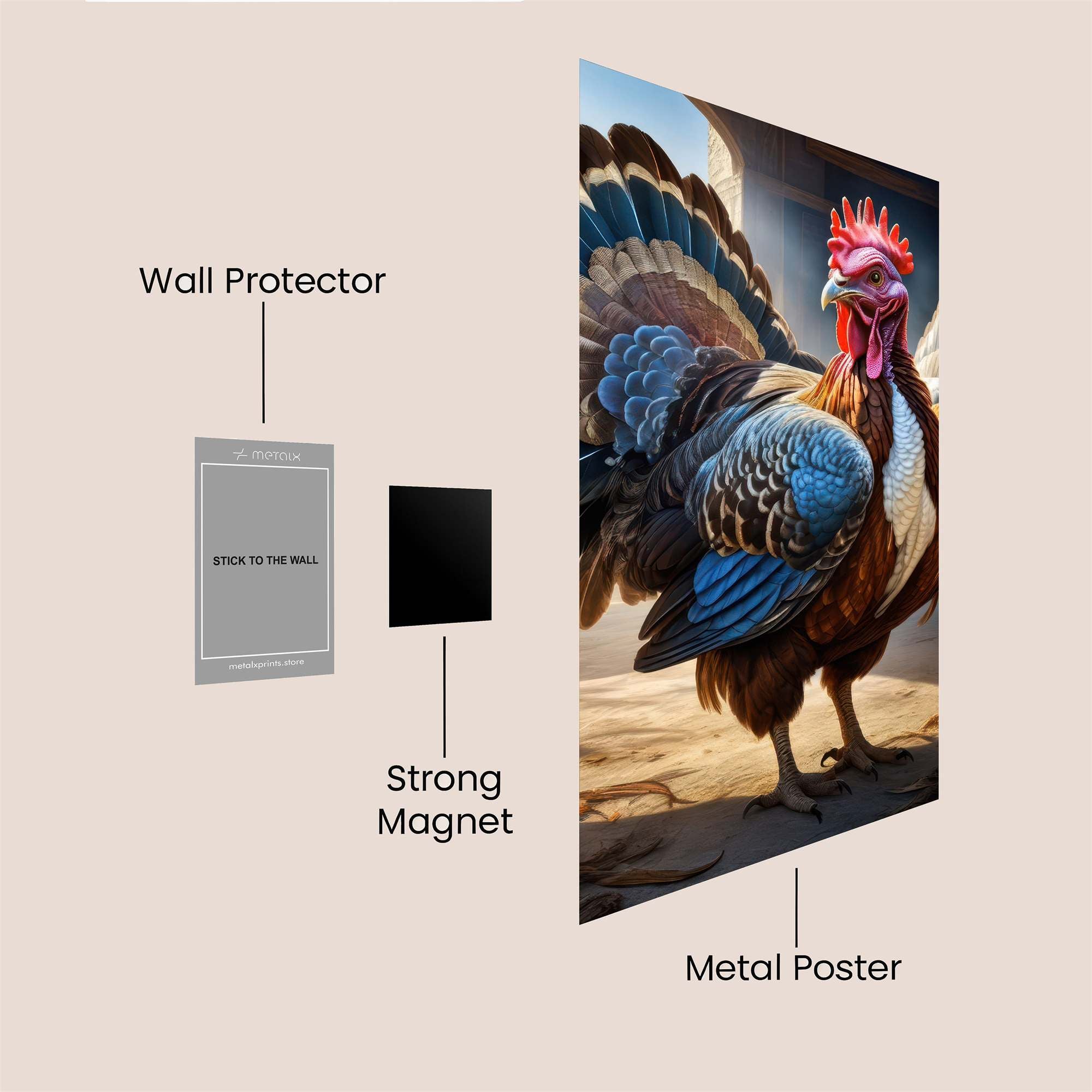 Rooster Regal Safe Wall Magnetic / M