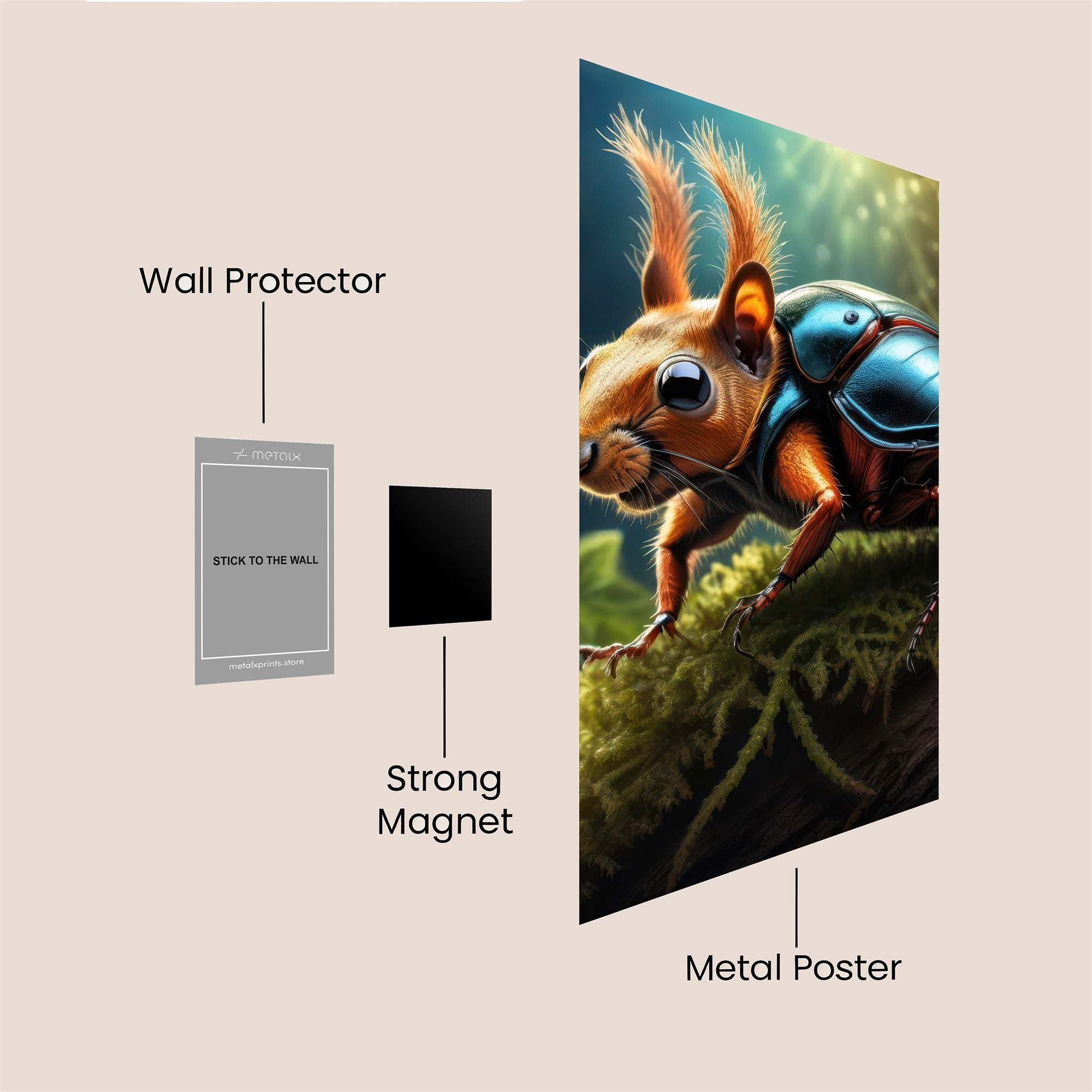 SquirrelBeetle Safe Wall Magnetic / M