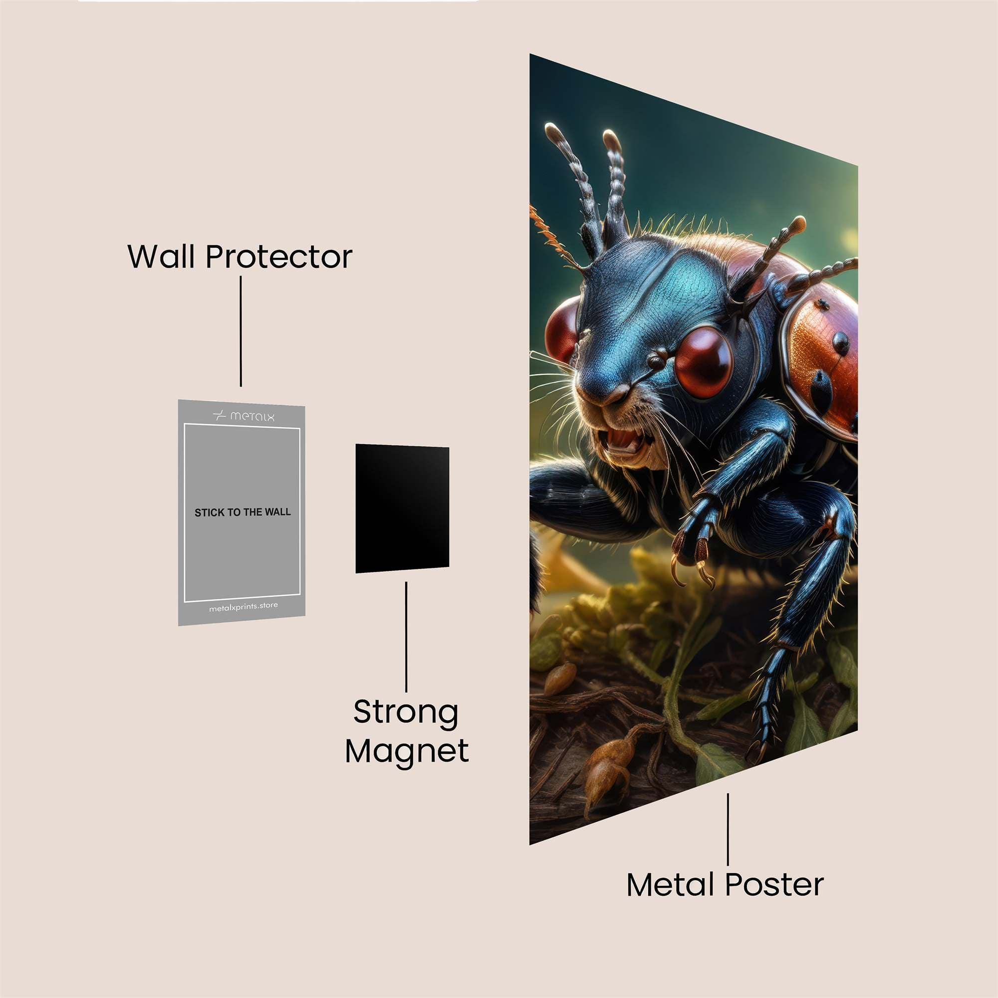 Beetle Menace Safe Wall Magnetic / M