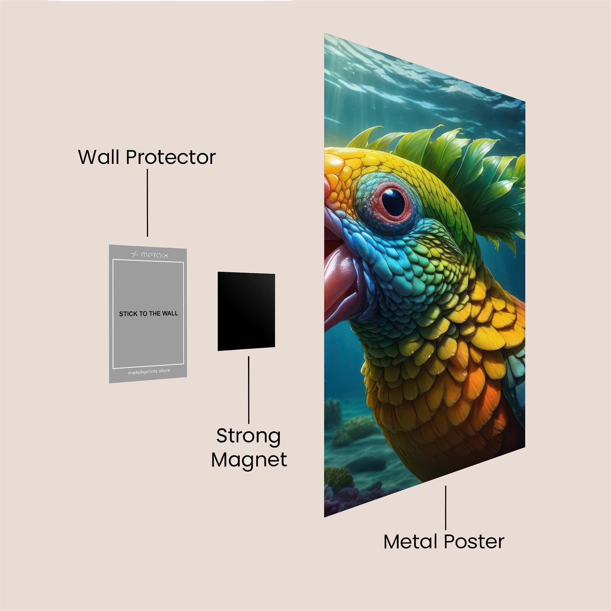 Rainbow Rapture Safe Wall Magnetic / M