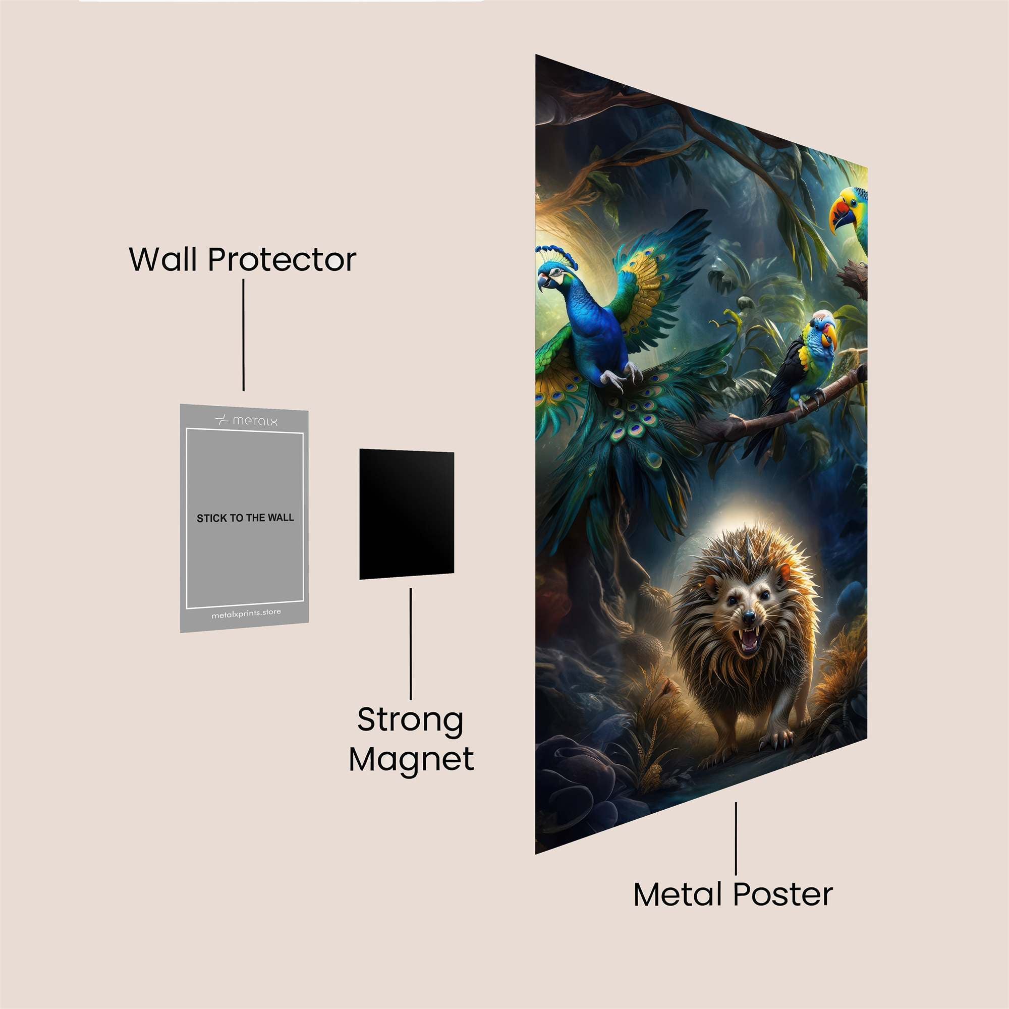 Hedgehog Harmony Safe Wall Magnetic / M