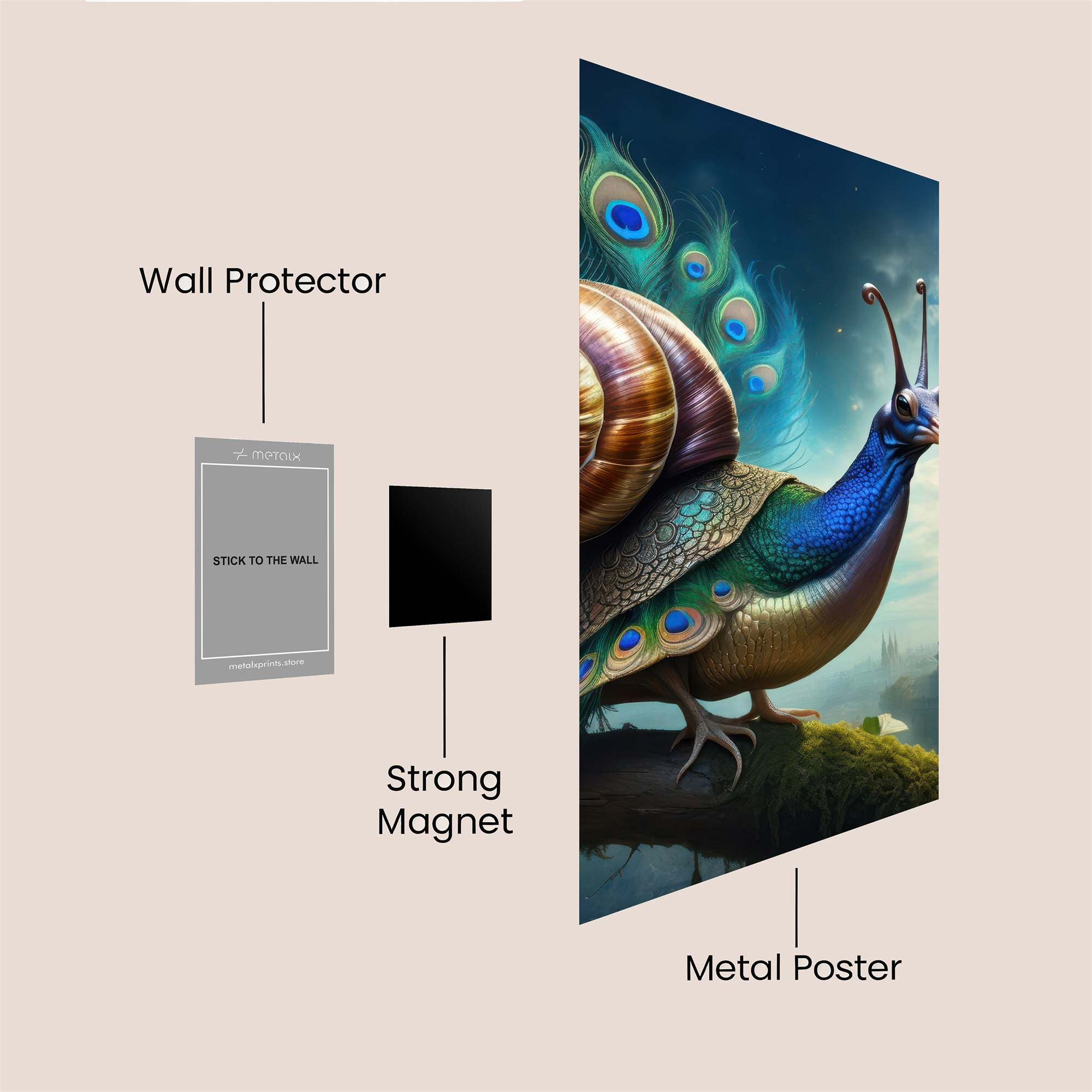 PeacockSnail Safe Wall Magnetic / M