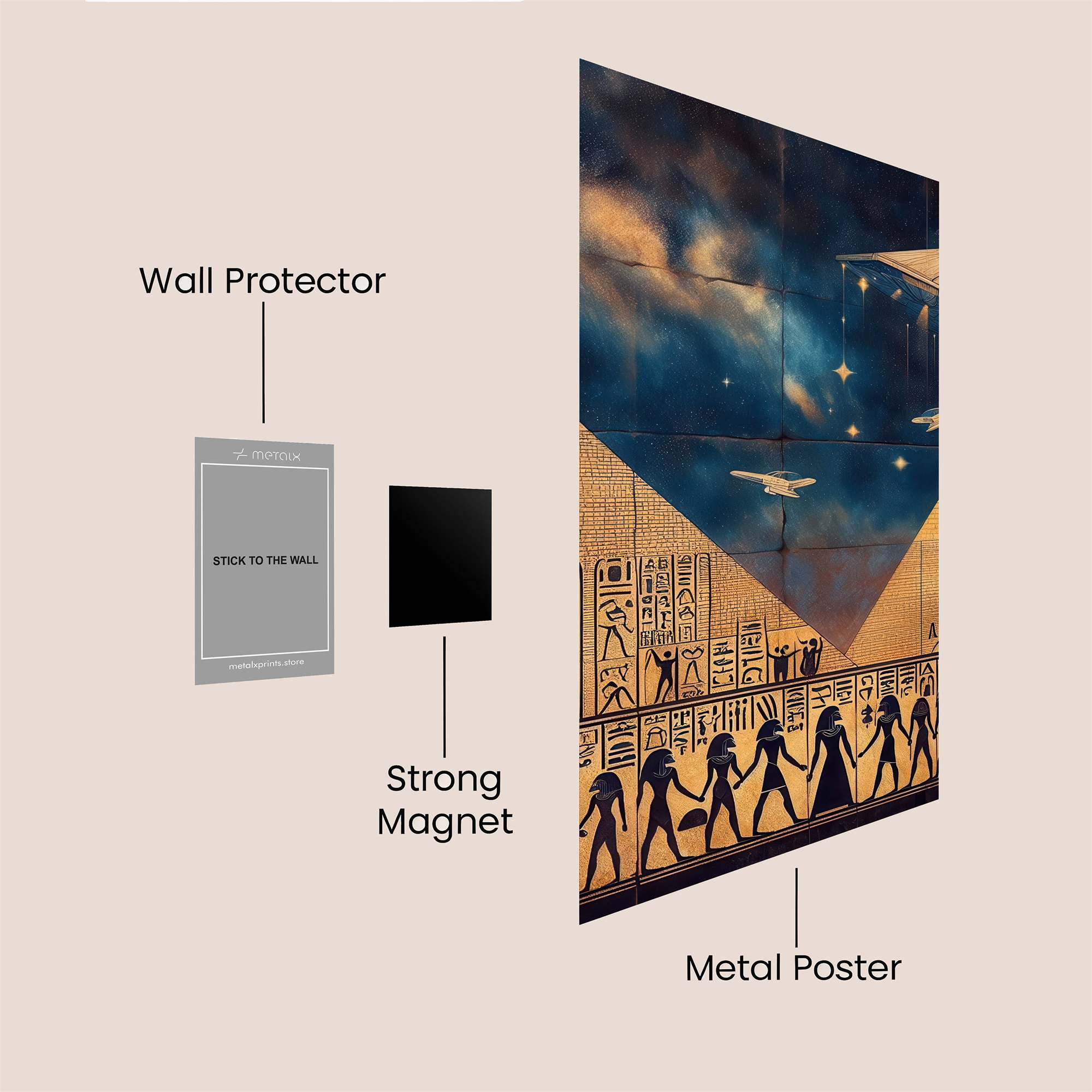 Pyramid Enigma Safe Wall Magnetic / M