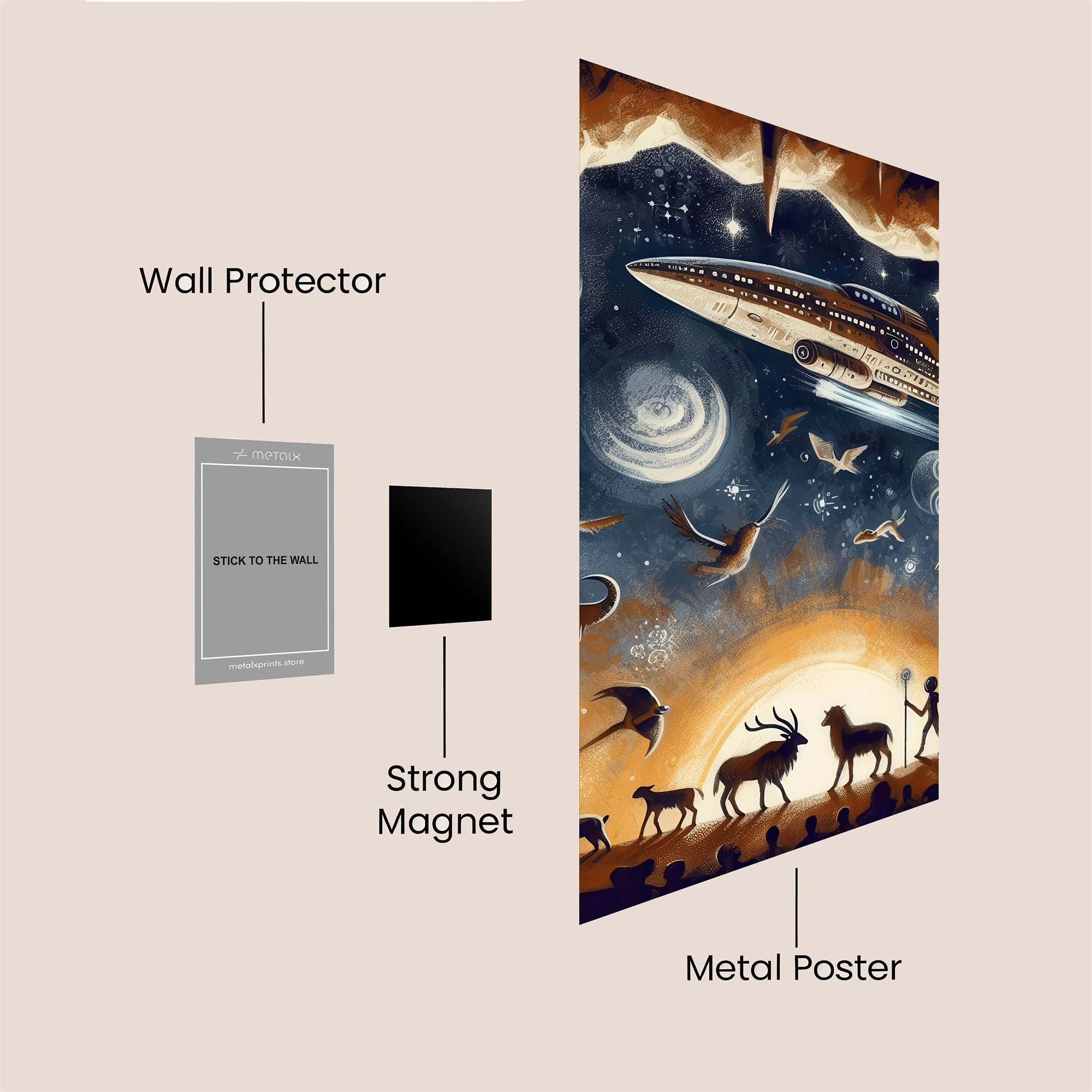 Spaceship Odyssey Safe Wall Magnetic / M