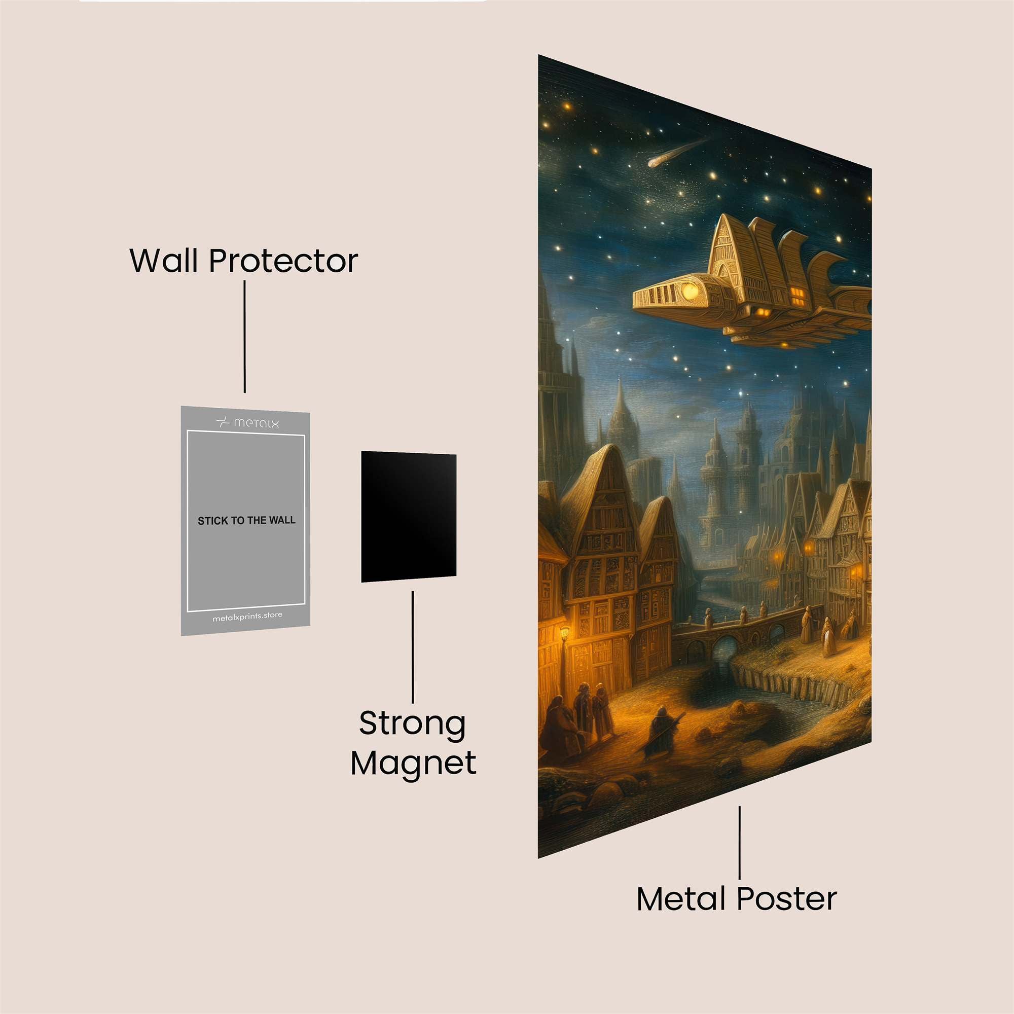 Spaceship Enchantment Safe Wall Magnetic / M