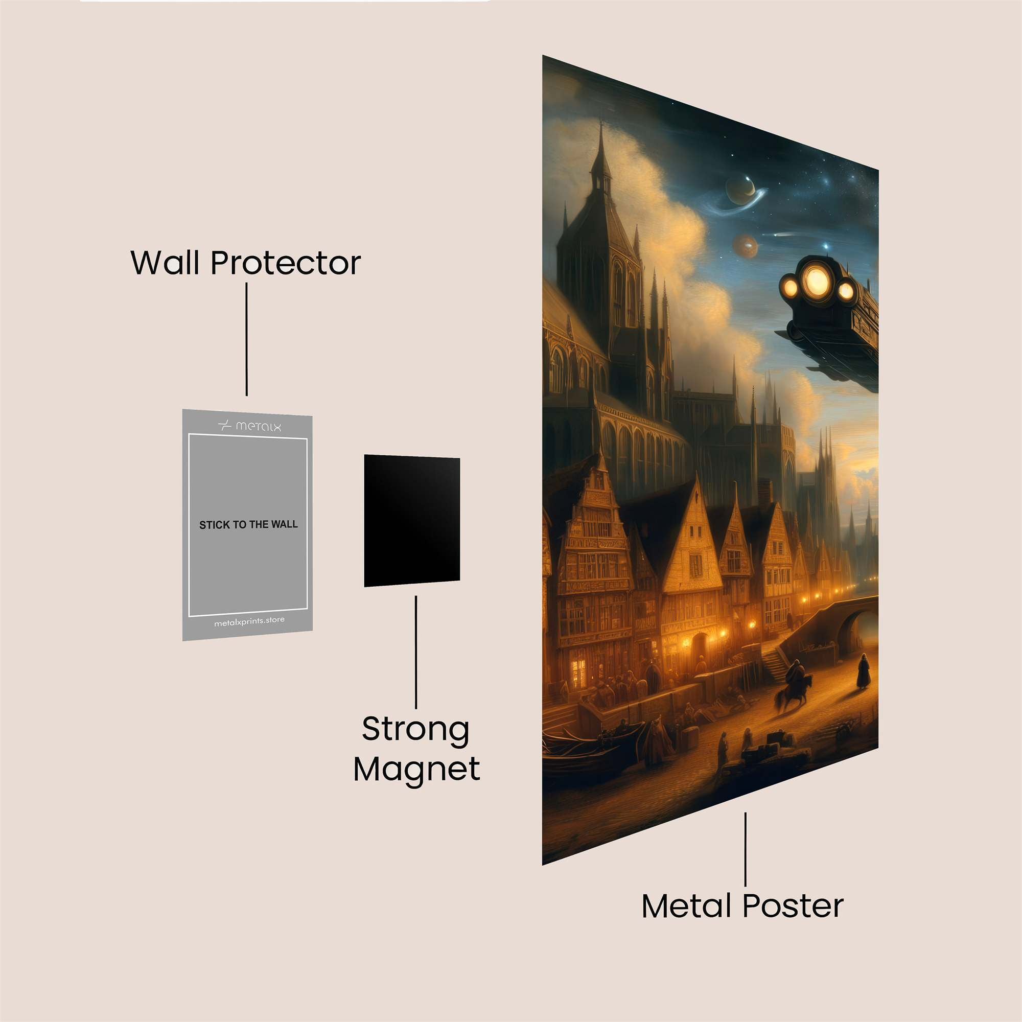 Gothic Arrival Safe Wall Magnetic / M