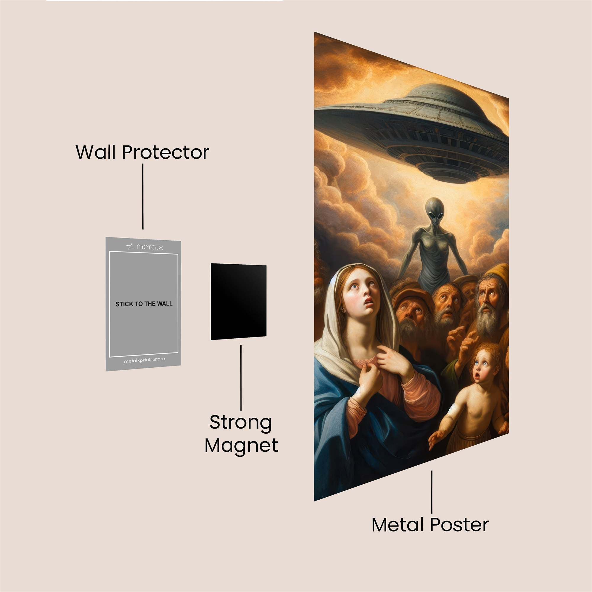 Alien Arrival Safe Wall Magnetic / M