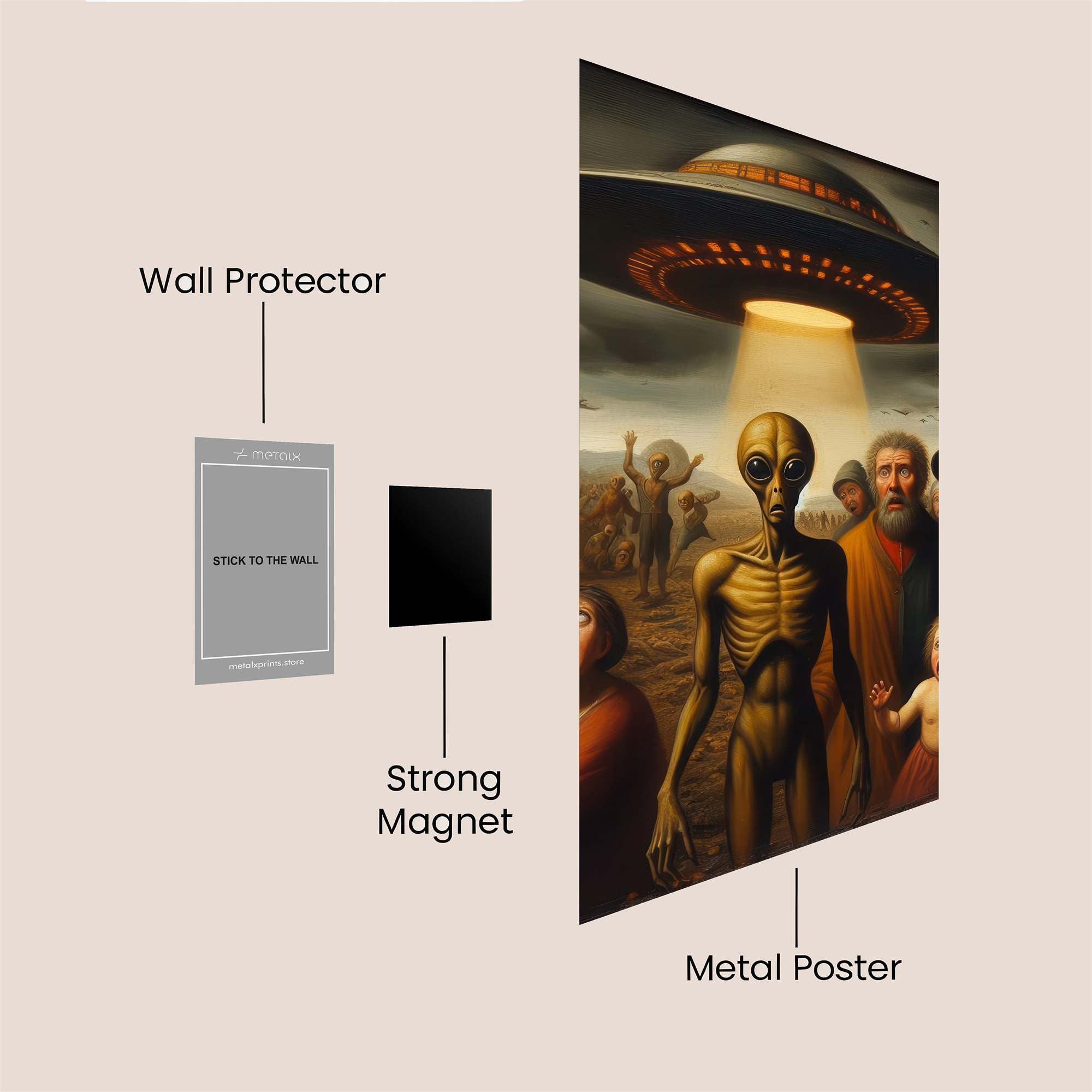Alien Arrival Safe Wall Magnetic / M